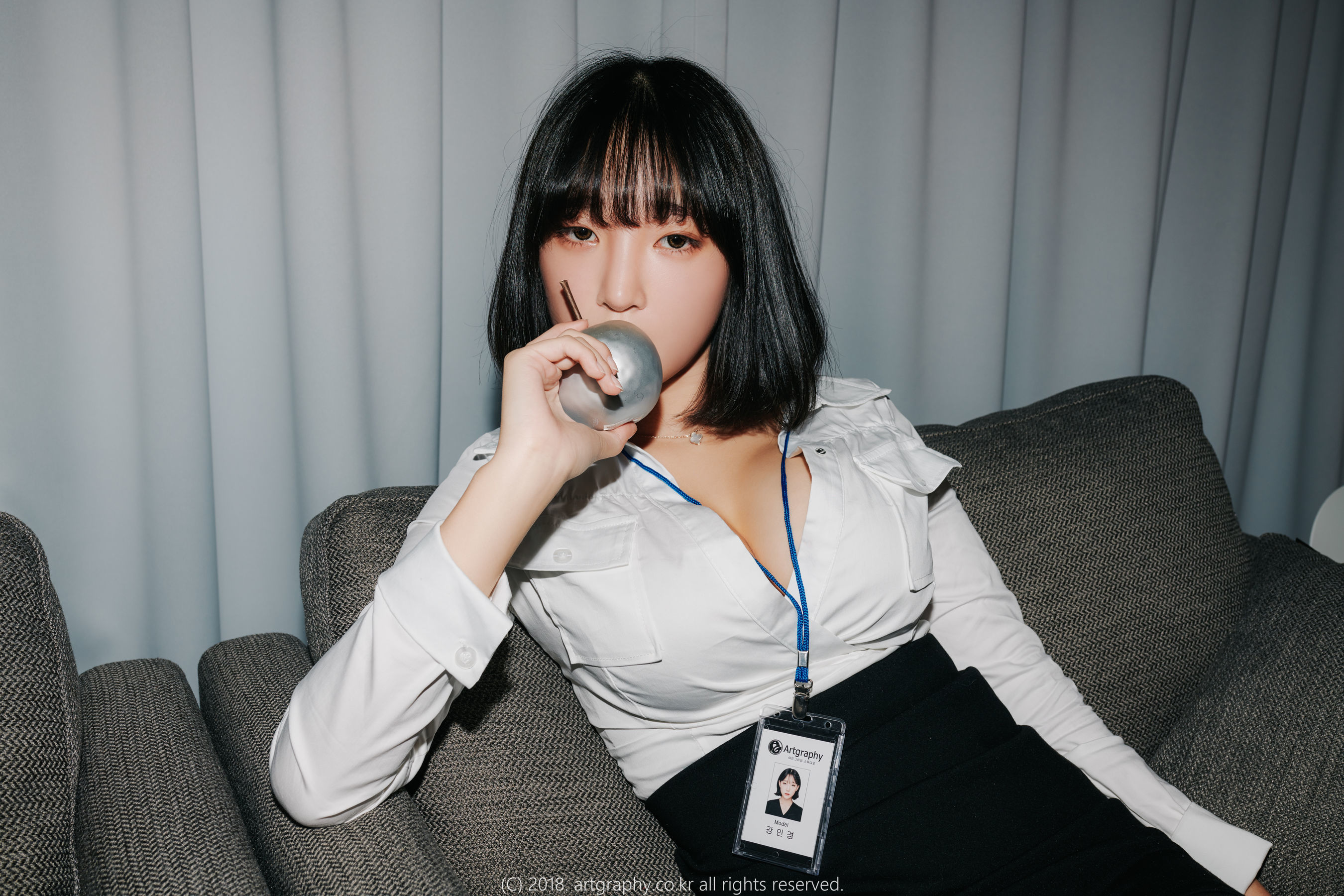 VOL.042 巨乳少女姜仁卿 - 黑丝制服+女仆诱惑-图9