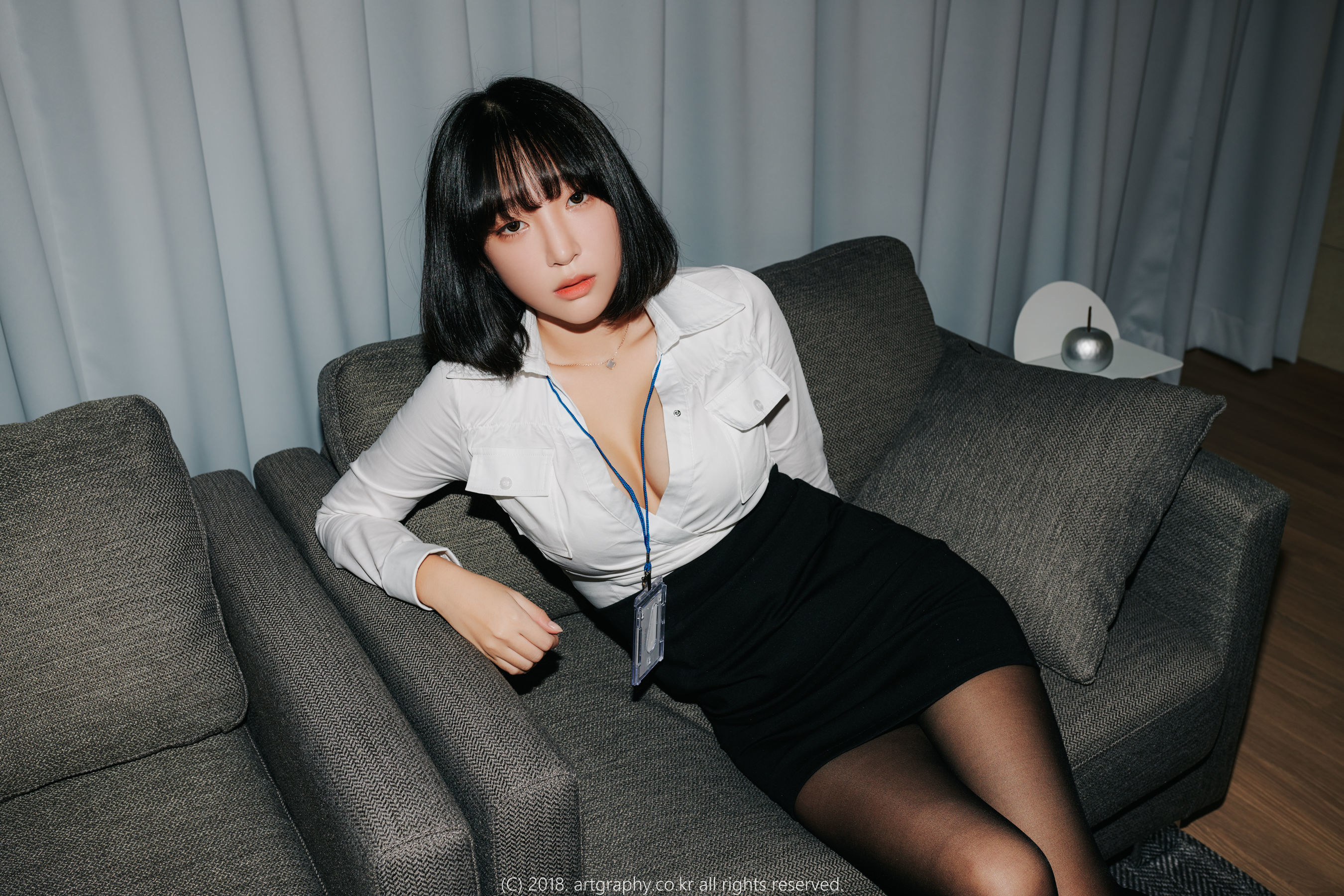 VOL.042 巨乳少女姜仁卿 - 黑丝制服+女仆诱惑-图10