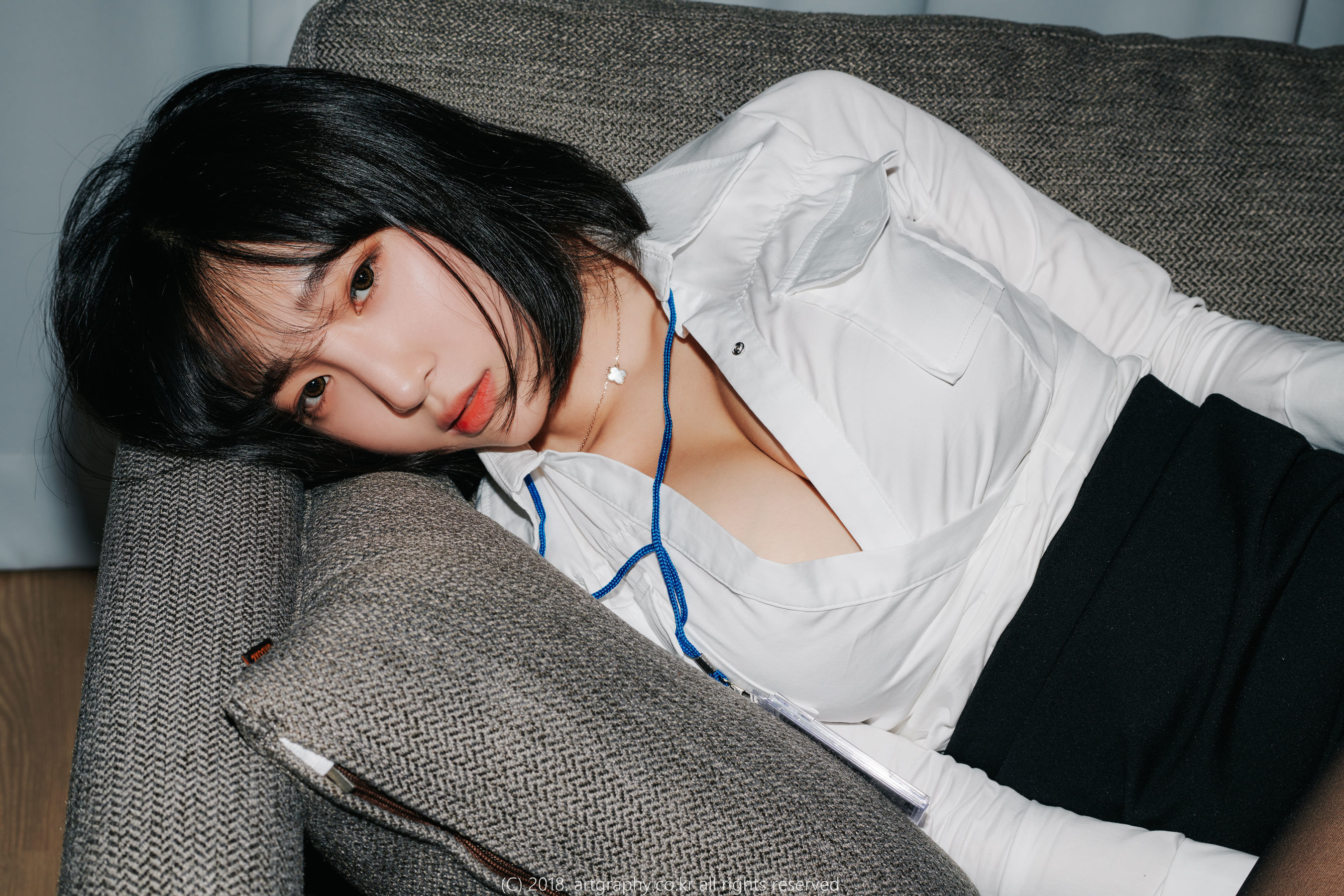 VOL.042 巨乳少女姜仁卿 - 黑丝制服+女仆诱惑-图16