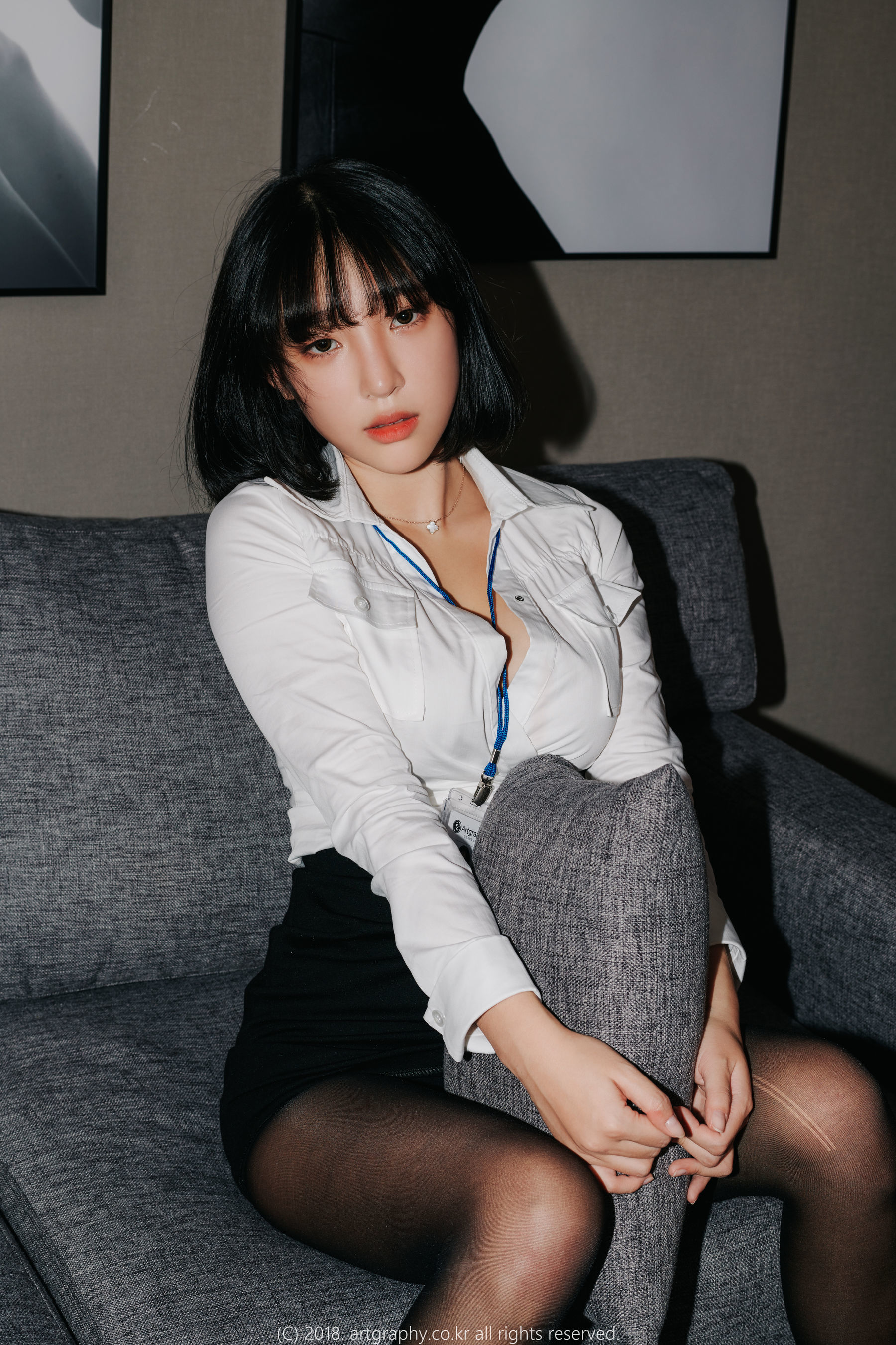 VOL.042 巨乳少女姜仁卿 - 黑丝制服+女仆诱惑-图27