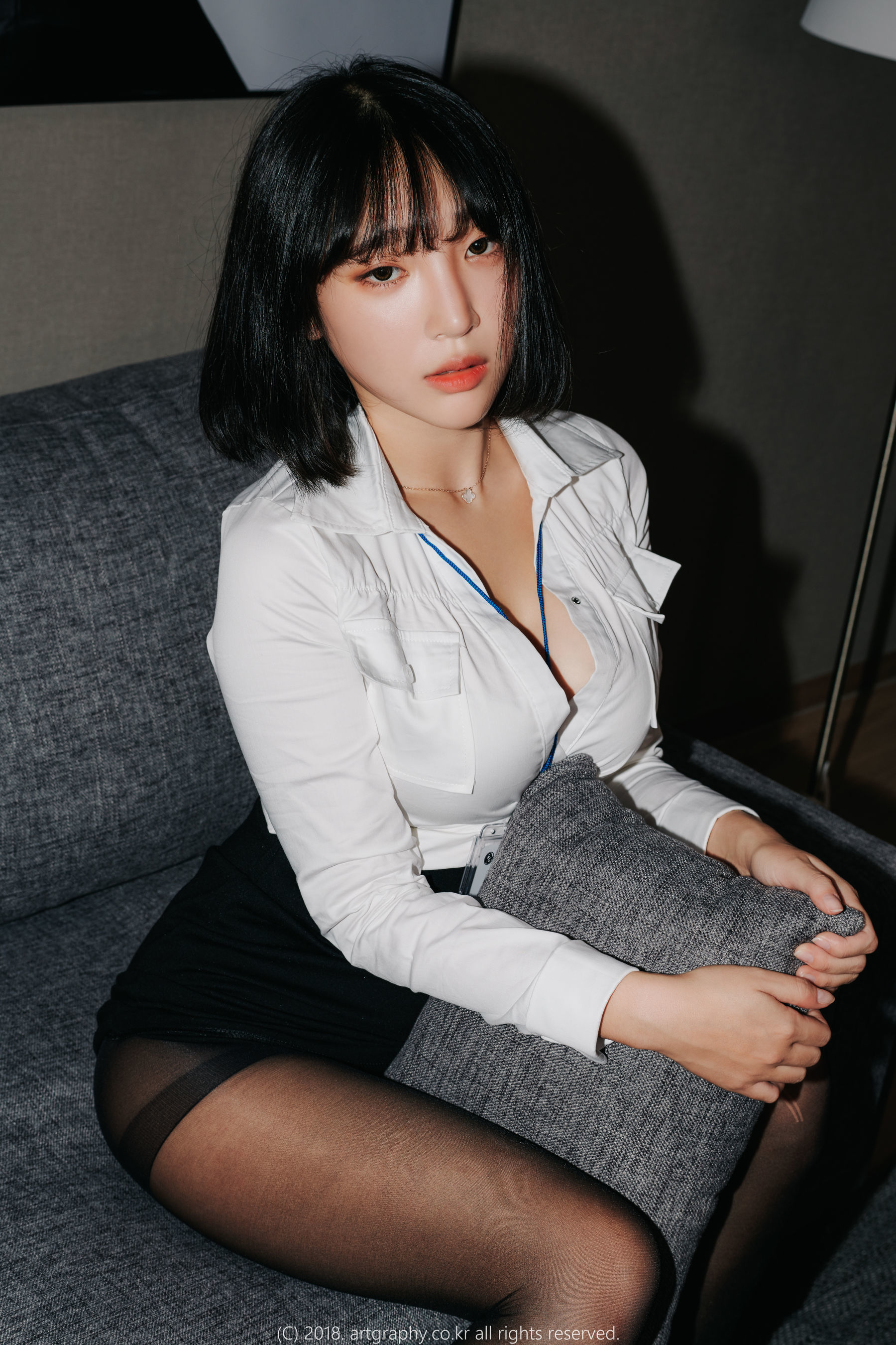 VOL.042 巨乳少女姜仁卿 - 黑丝制服+女仆诱惑-图28