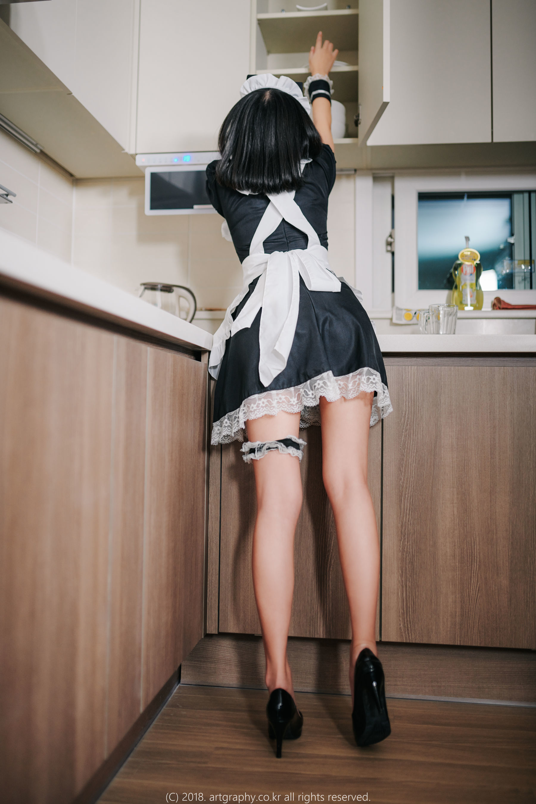 VOL.042 巨乳少女姜仁卿 - 黑丝制服+女仆诱惑-图36