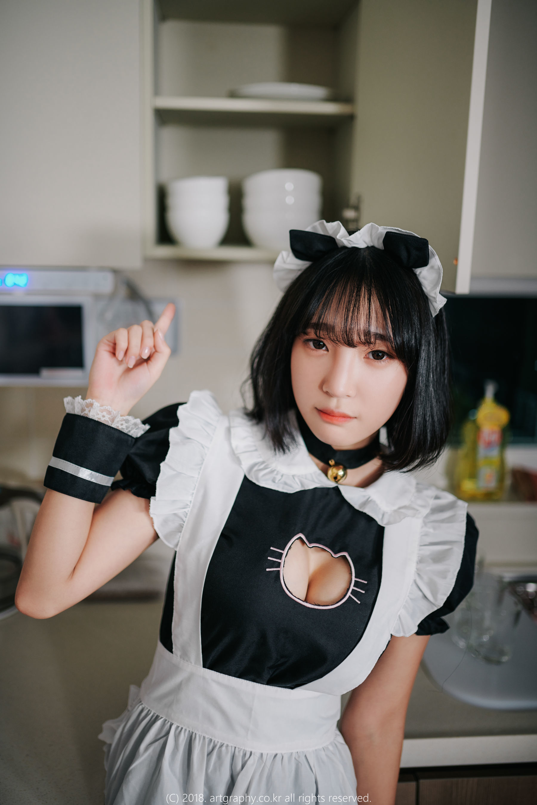 VOL.042 巨乳少女姜仁卿 - 黑丝制服+女仆诱惑-图41