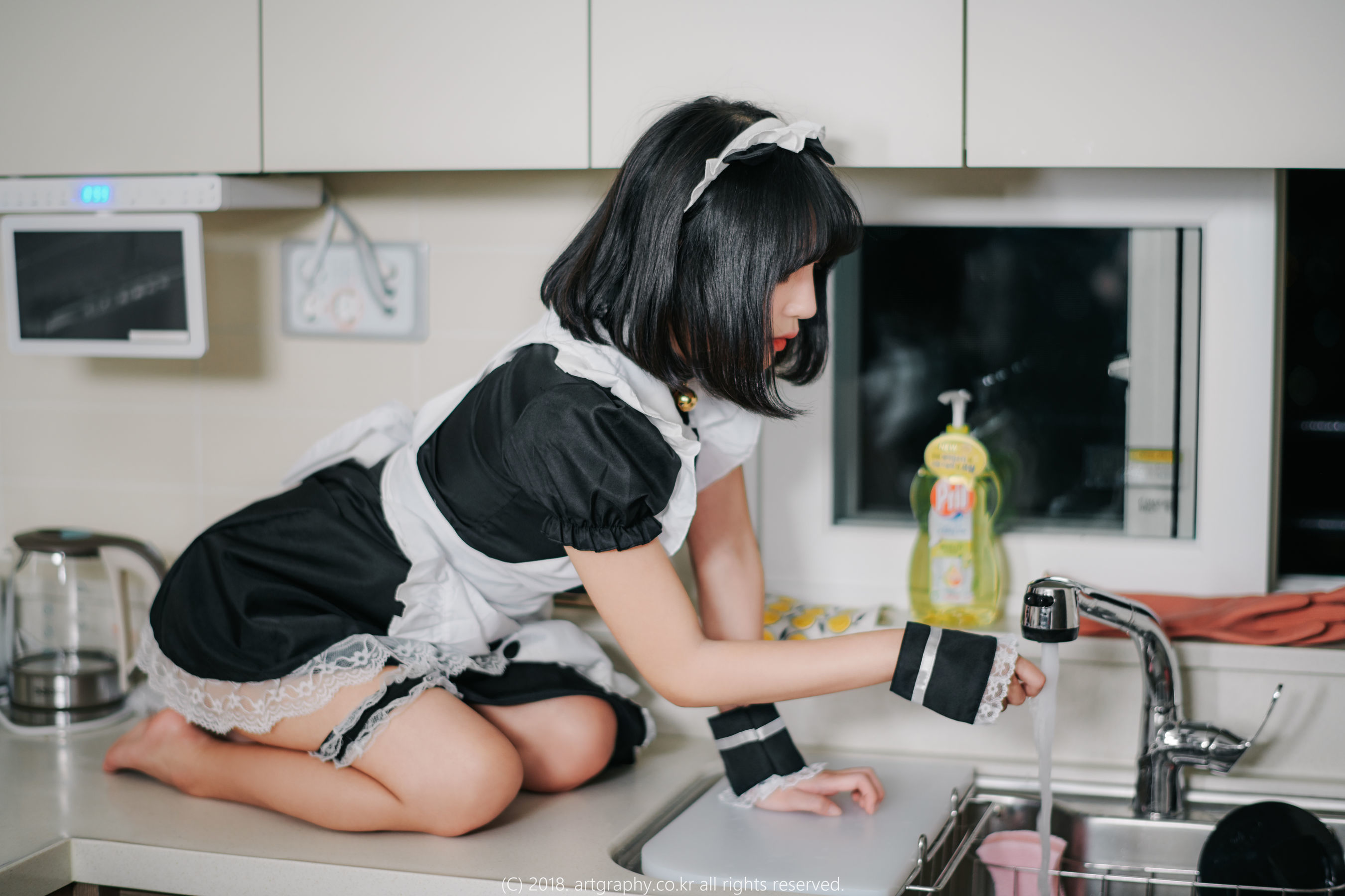 VOL.042 巨乳少女姜仁卿 - 黑丝制服+女仆诱惑-图51