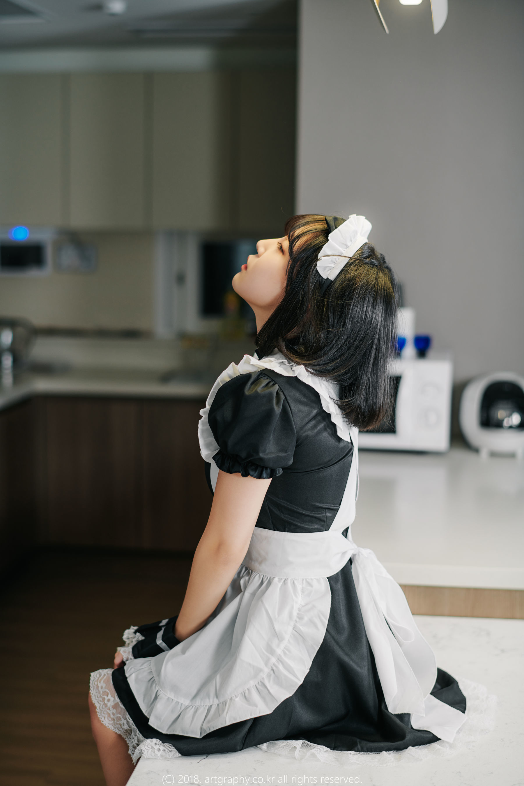 VOL.042 巨乳少女姜仁卿 - 黑丝制服+女仆诱惑-图57