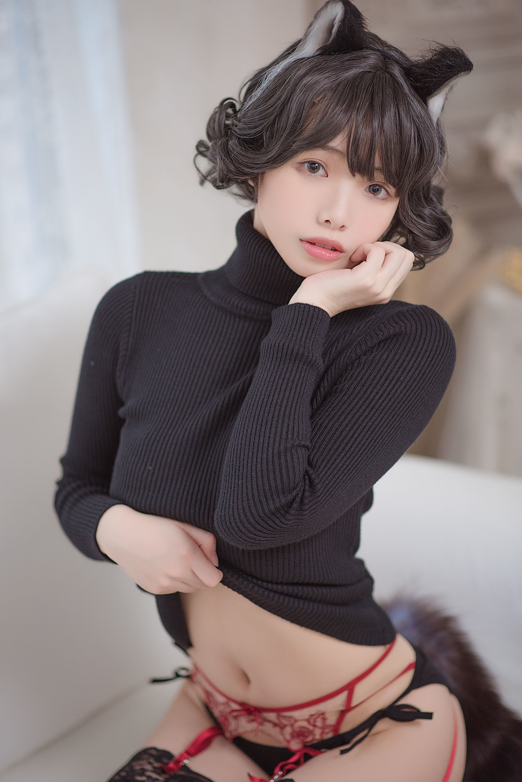 雯妹 - 黑猫内衣-图10