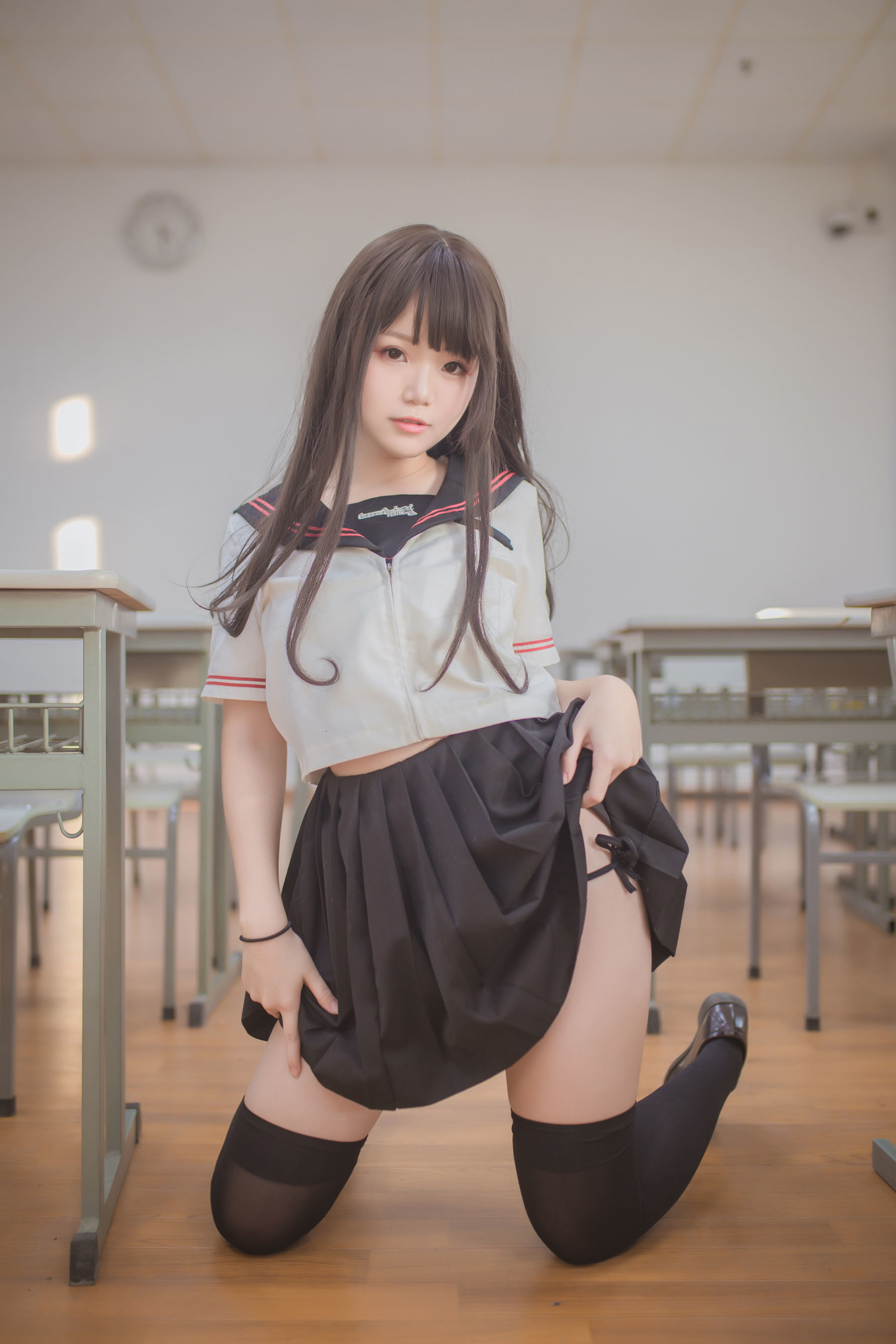 Yoko宅夏Cos - 黑丝JK-图35