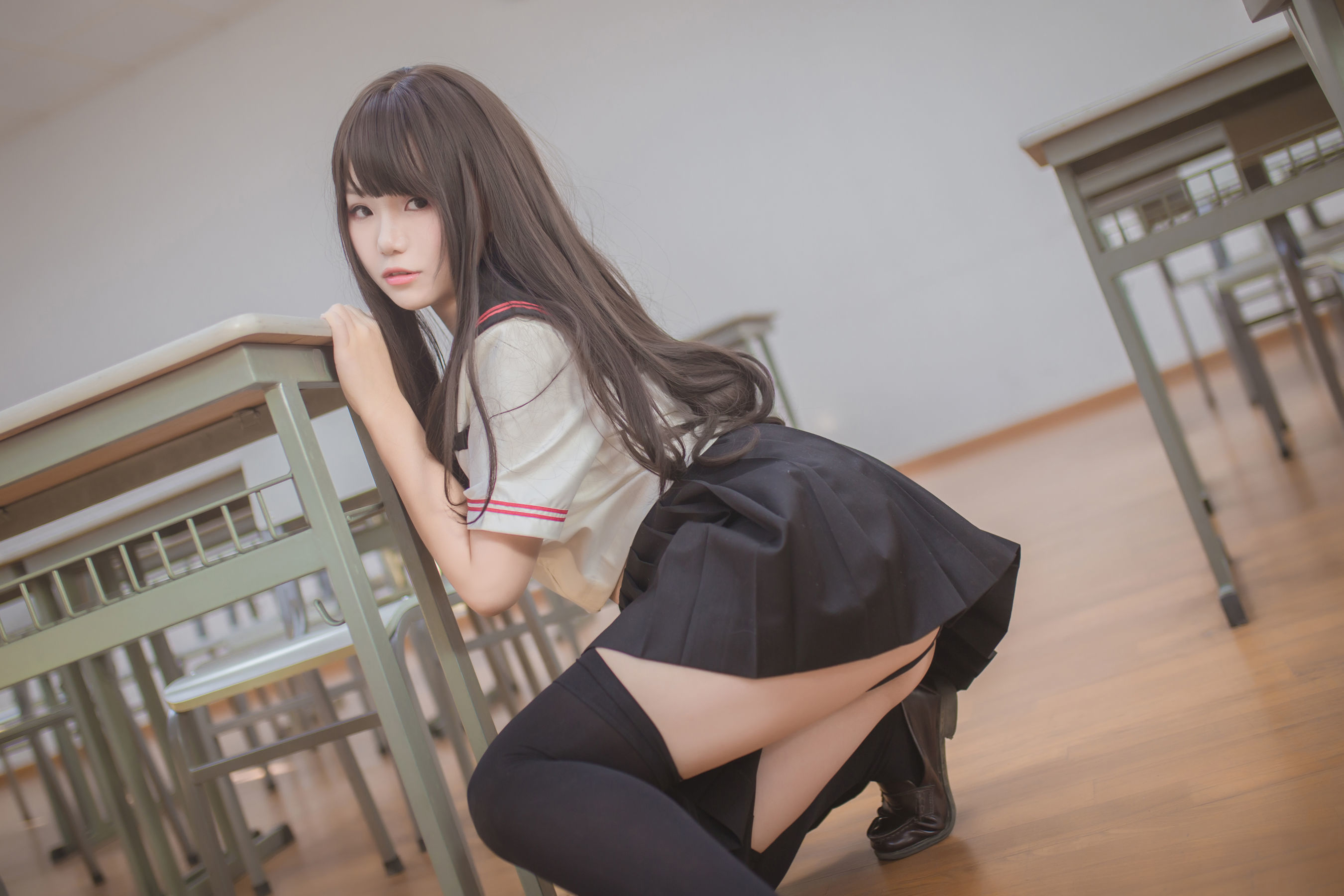 Yoko宅夏Cos - 黑丝JK-图36