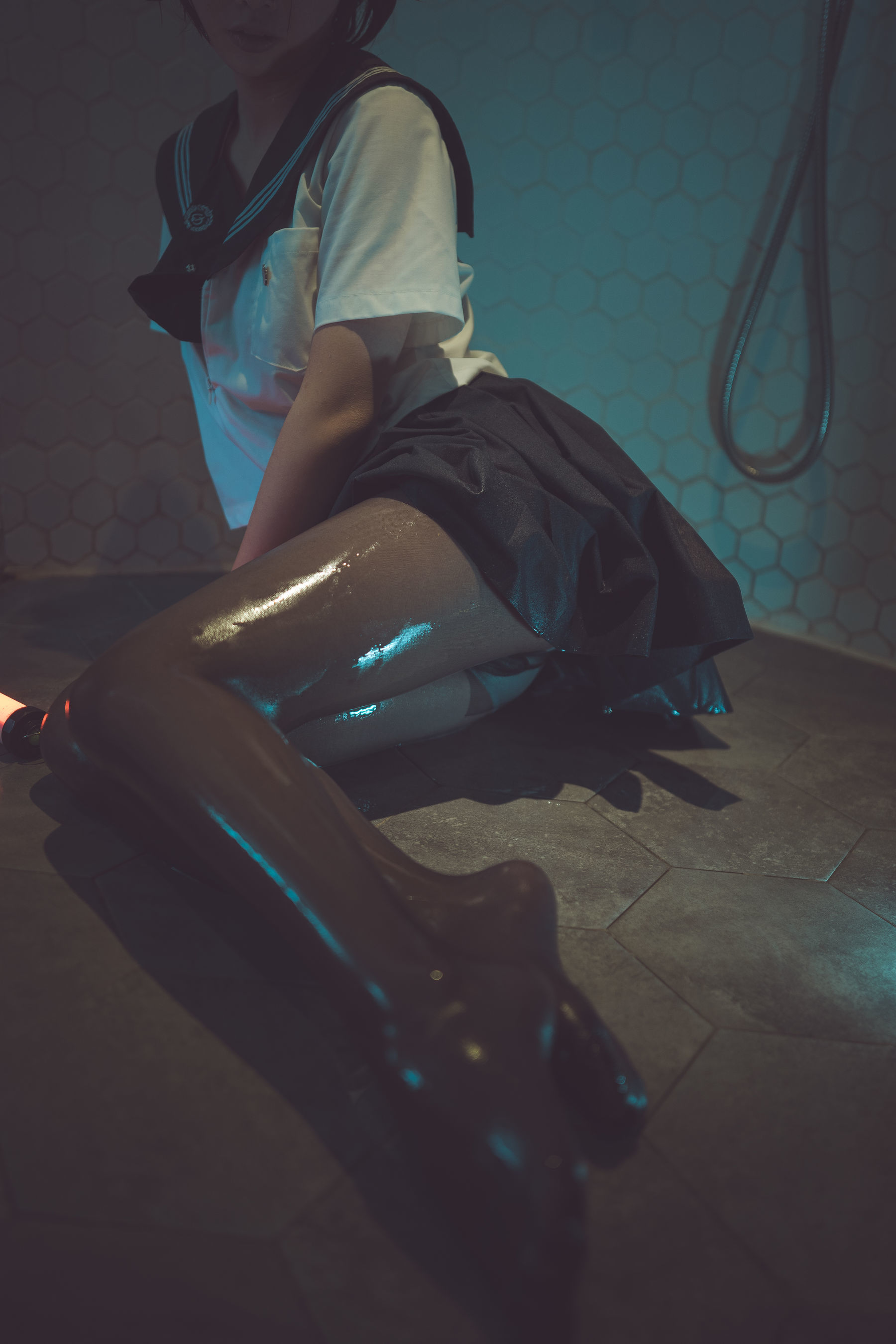 面饼仙儿 - 脑内少女 浴缸黑丝-图14