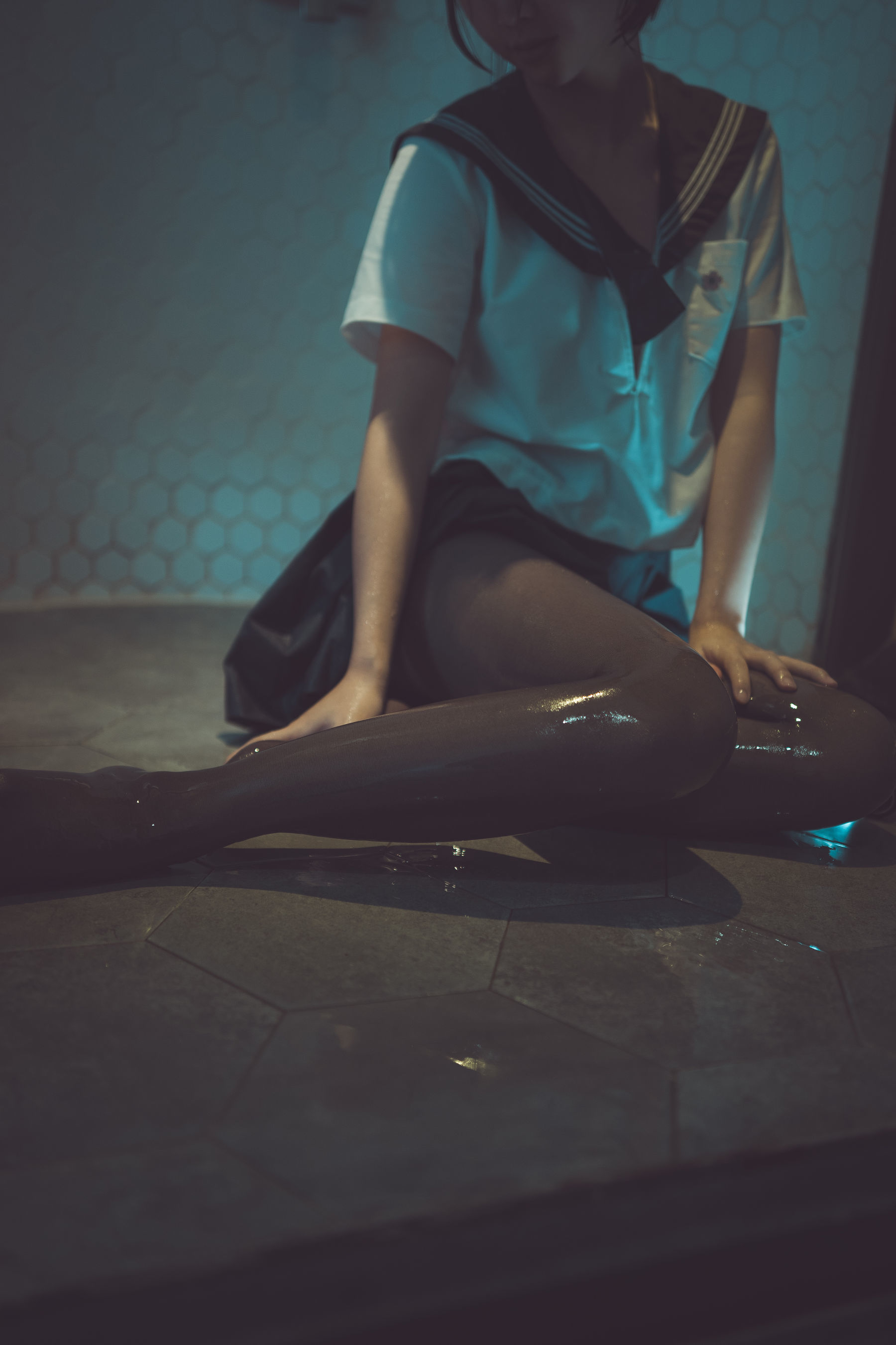 面饼仙儿 - 脑内少女 浴缸黑丝-图17