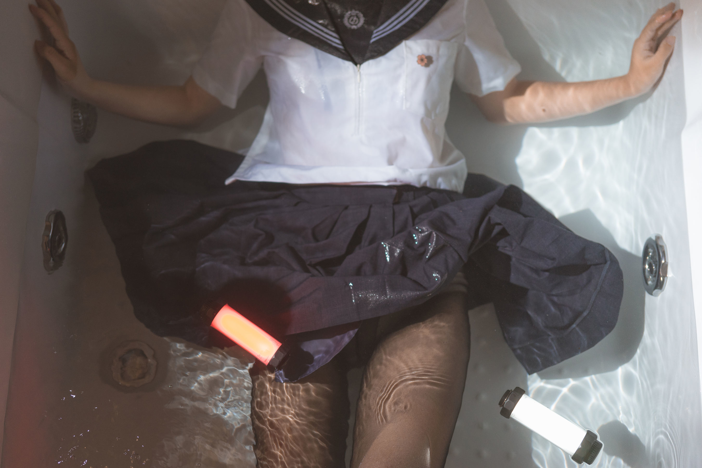 面饼仙儿 - 脑内少女 浴缸黑丝-图6
