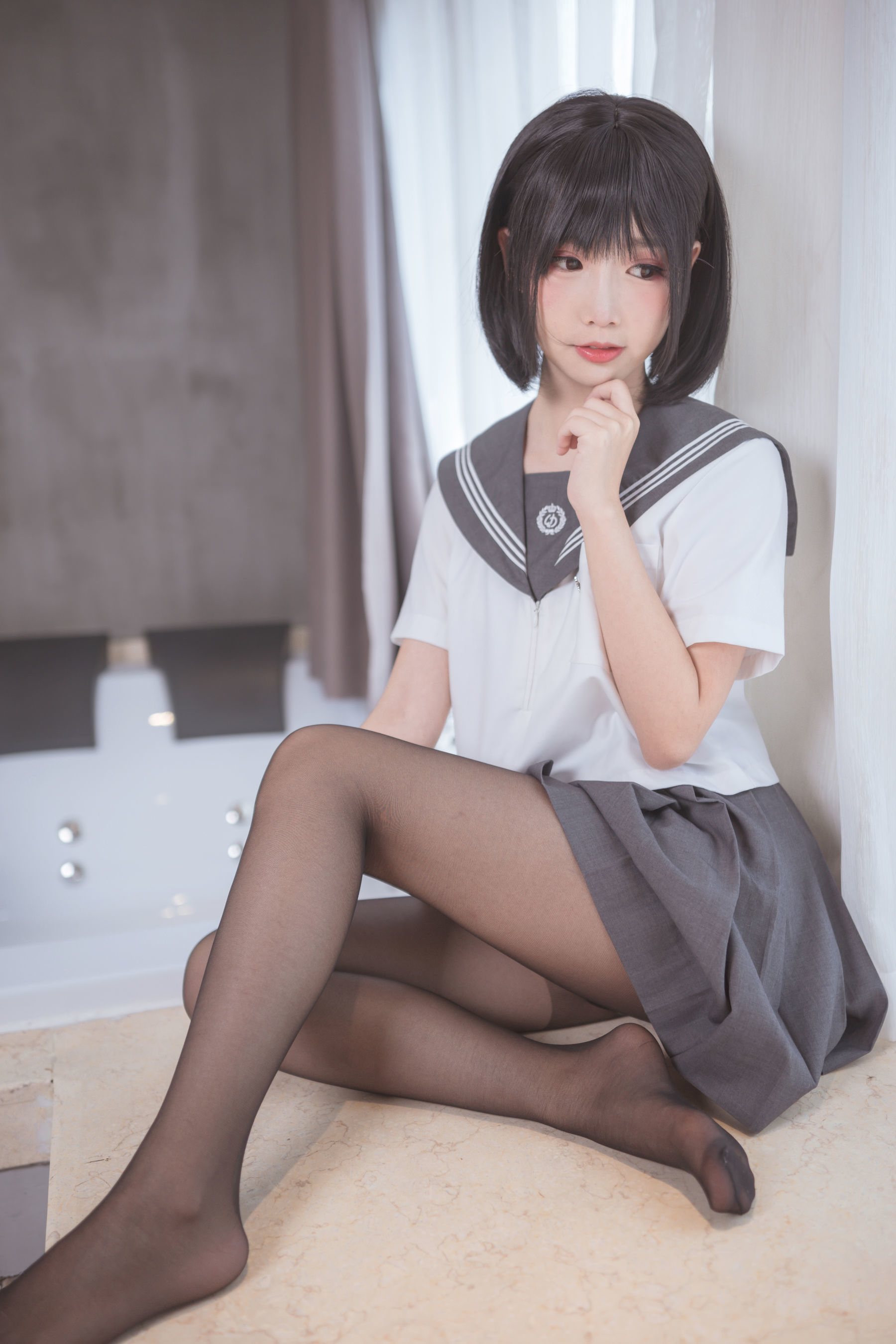 面饼仙儿 - 脑内少女 黑丝JK-图2