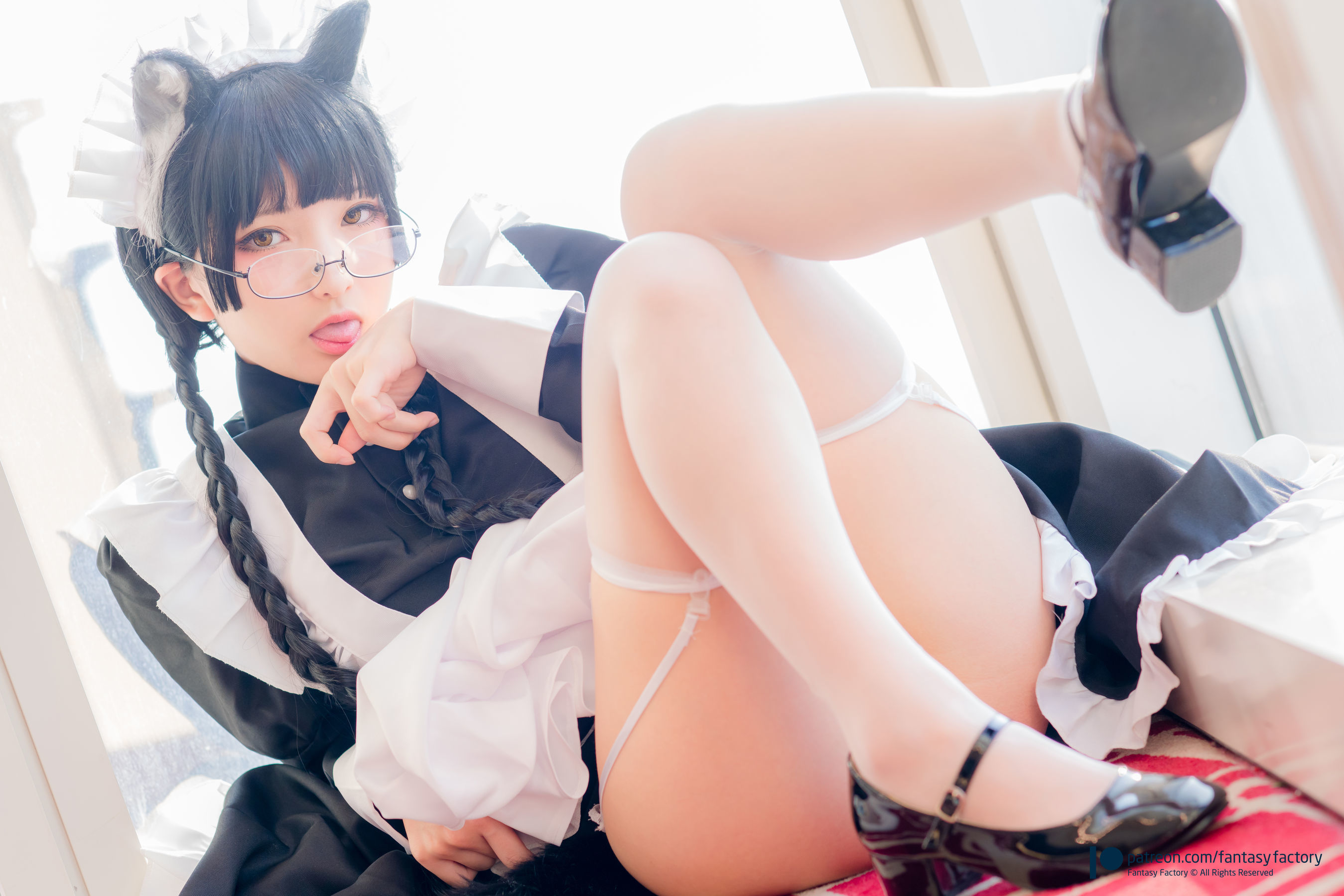 小丁Cosplay - 黑猫女仆-图8