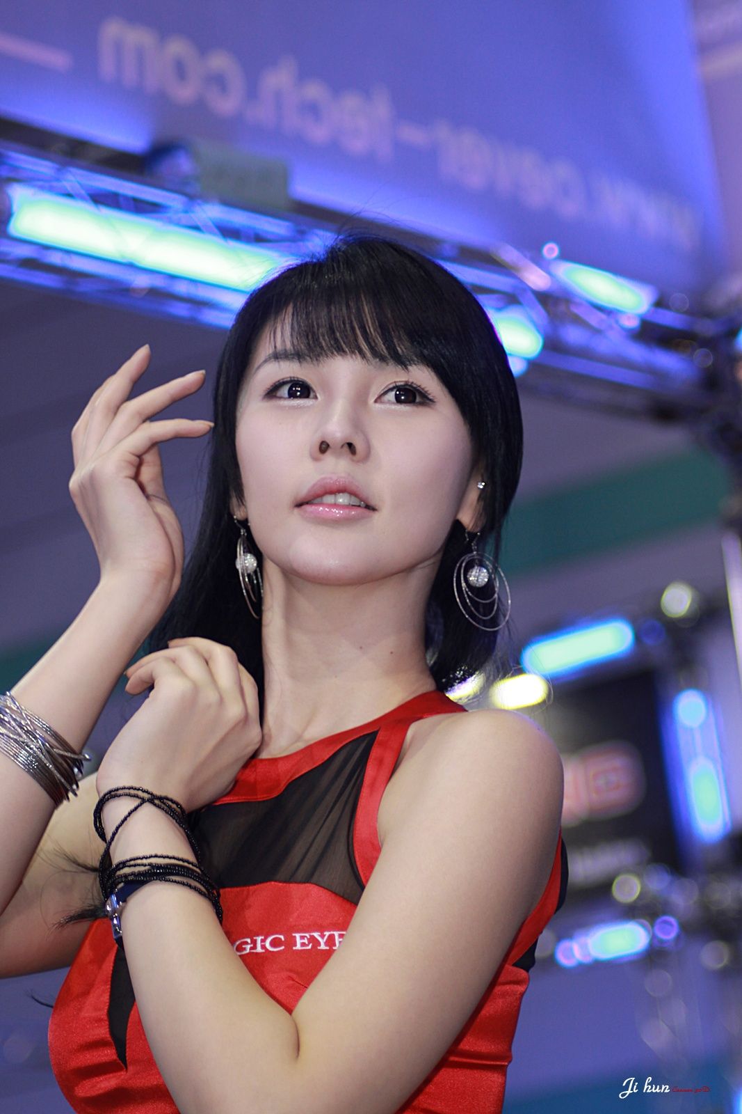 李智友 - 红裙制服车模-图9