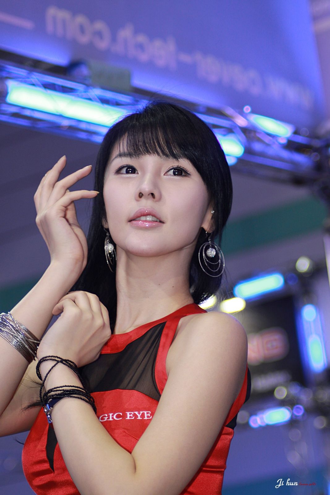 李智友 - 红裙制服车模-图10