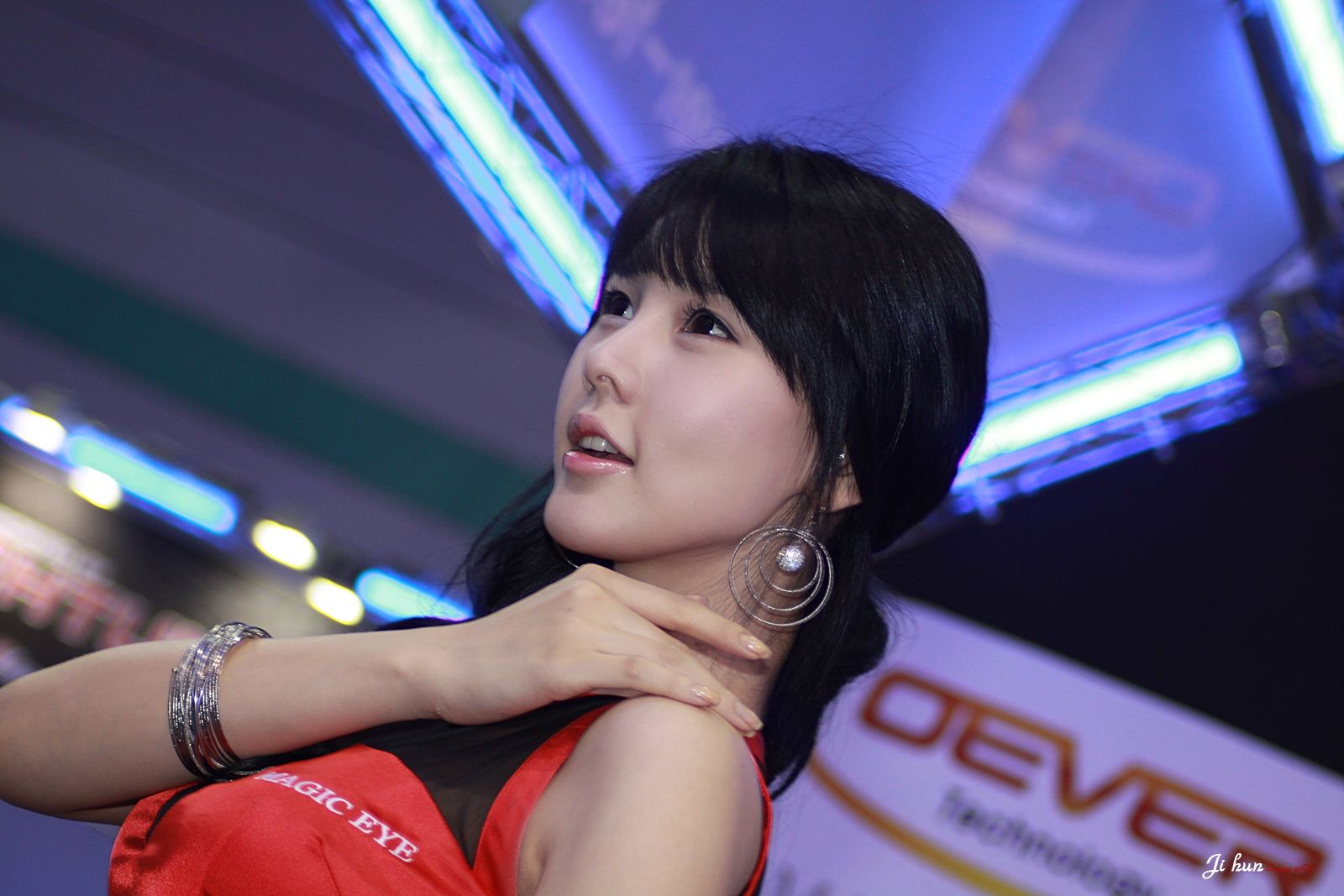 李智友 - 红裙制服车模-图12