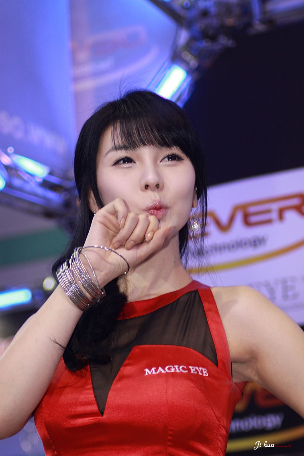 李智友 - 红裙制服车模-图19