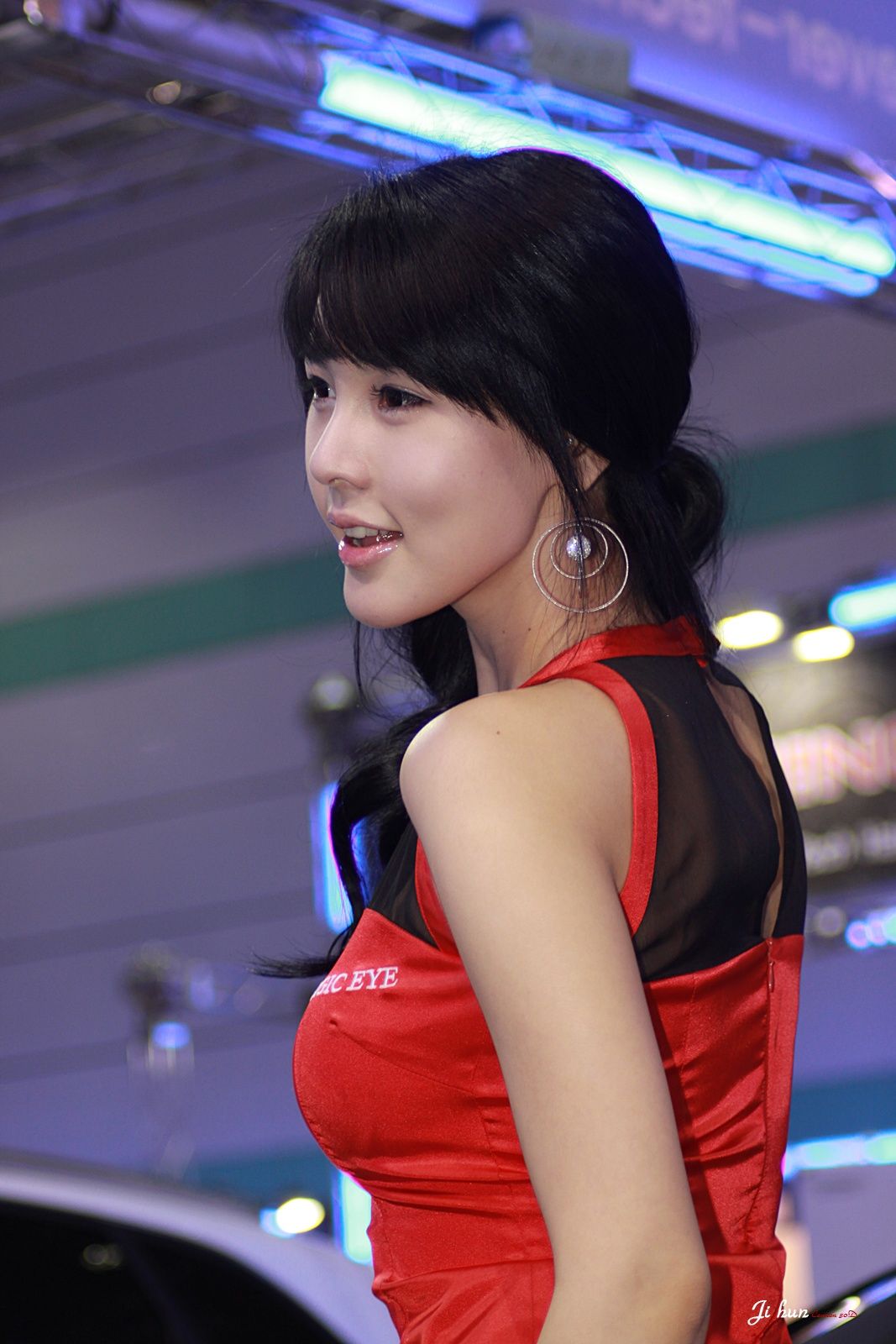 李智友 - 红裙制服车模-图20