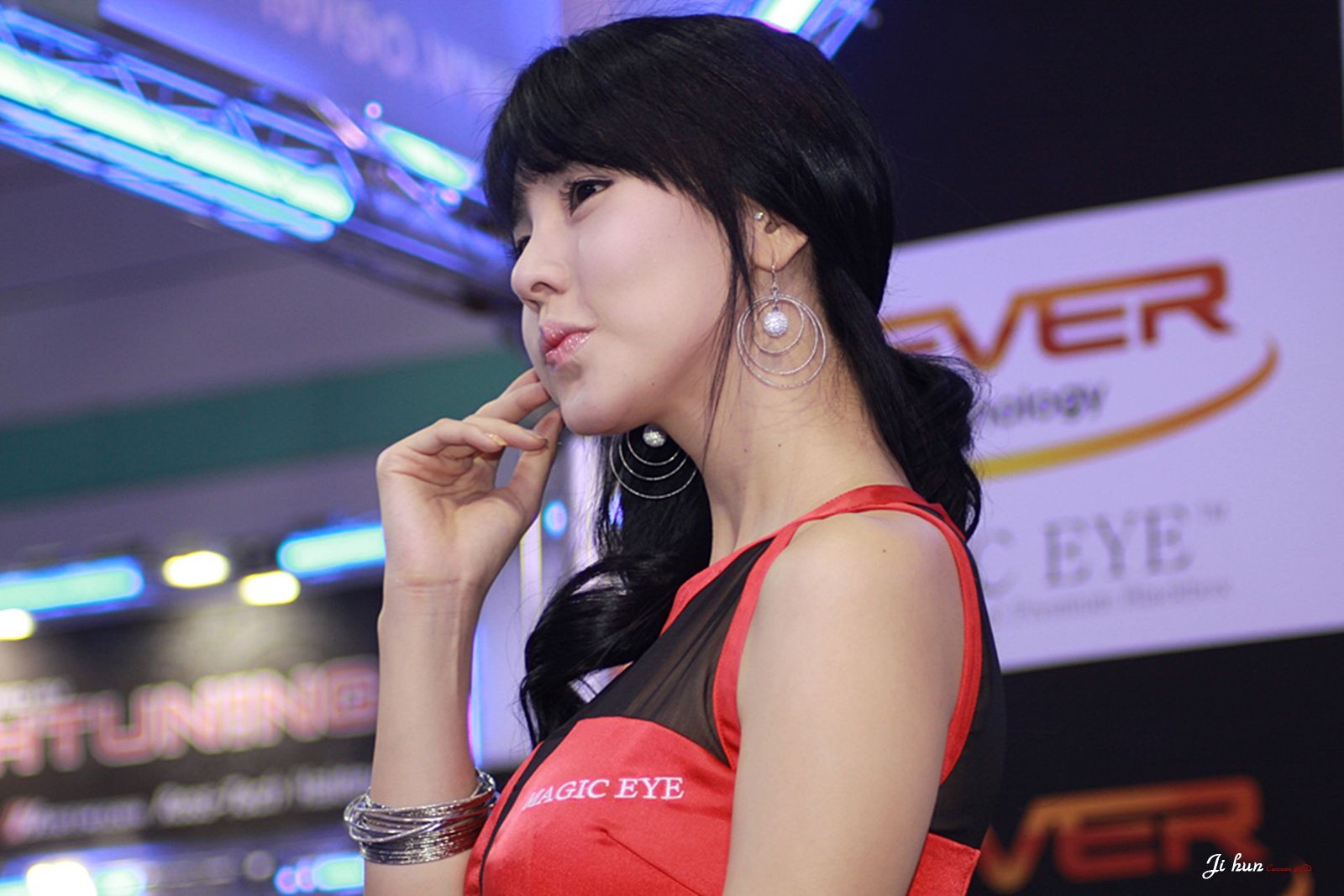 李智友 - 红裙制服车模-图28