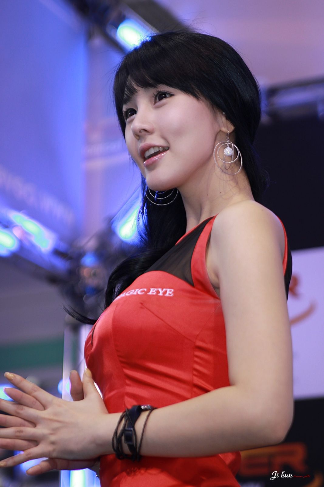 李智友 - 红裙制服车模-图30