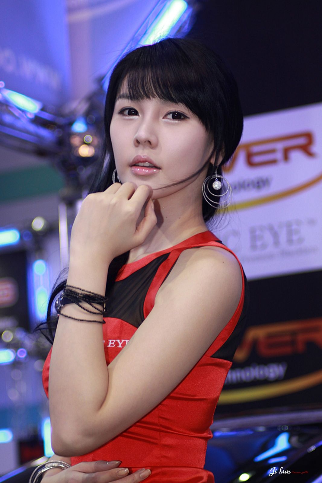 李智友 - 红裙制服车模-图34