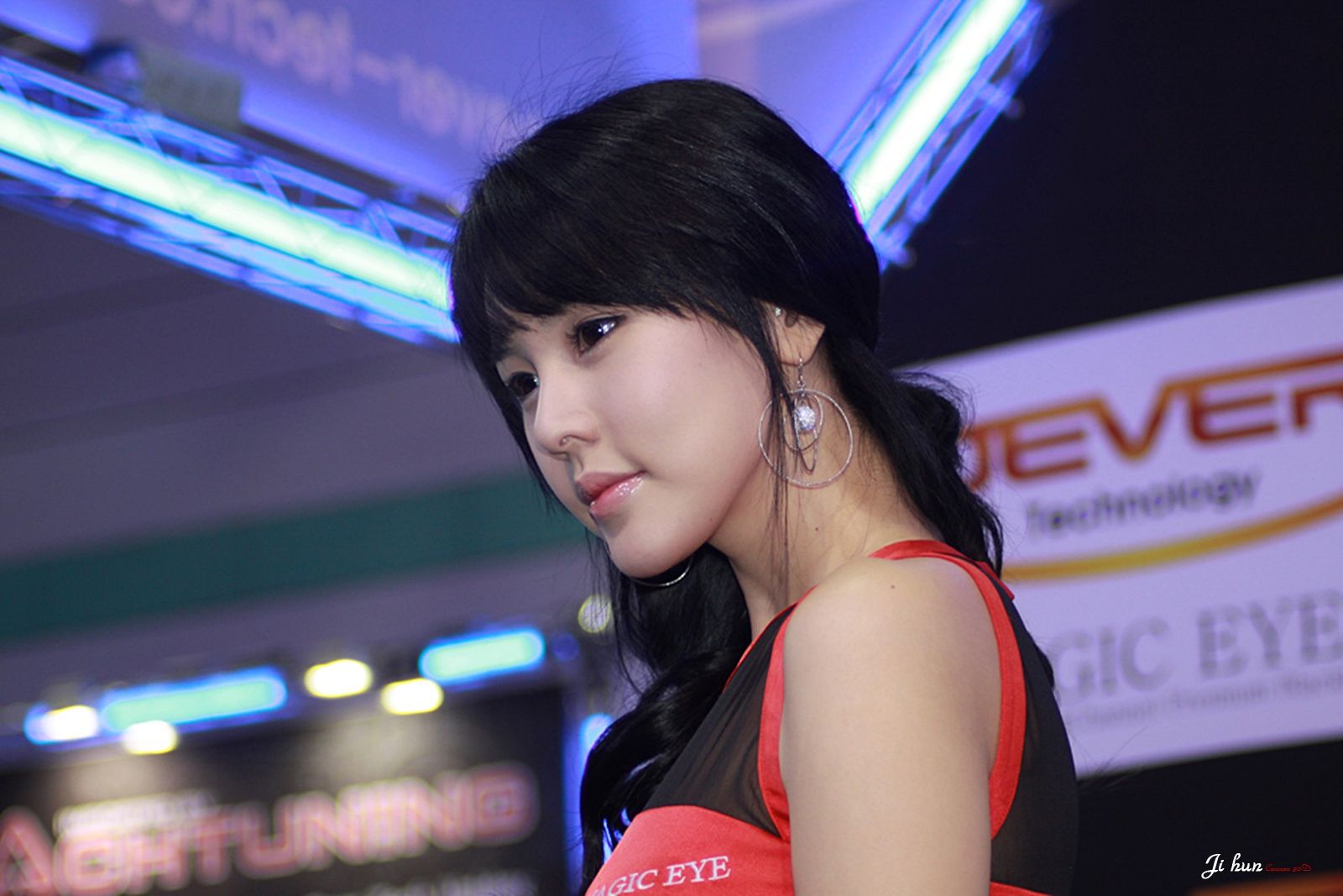 李智友 - 红裙制服车模-图36