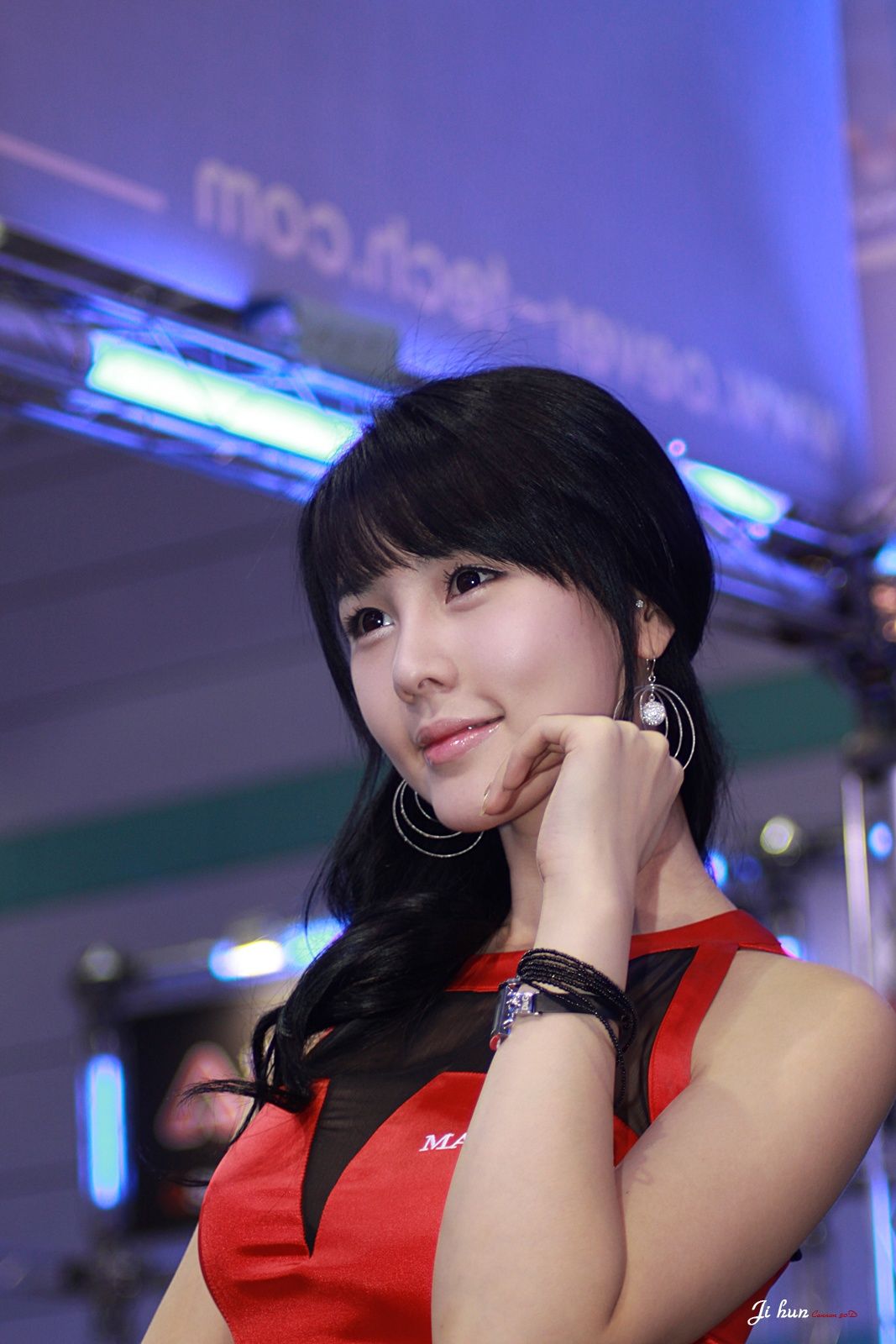 李智友 - 红裙制服车模-图39