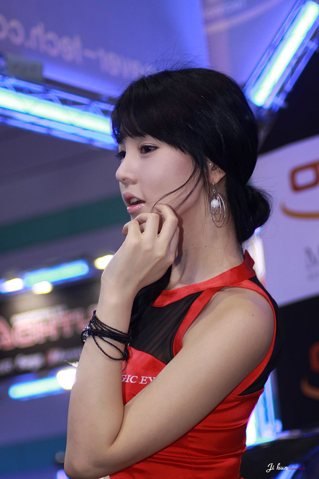 李智友 - 红裙制服车模-图43