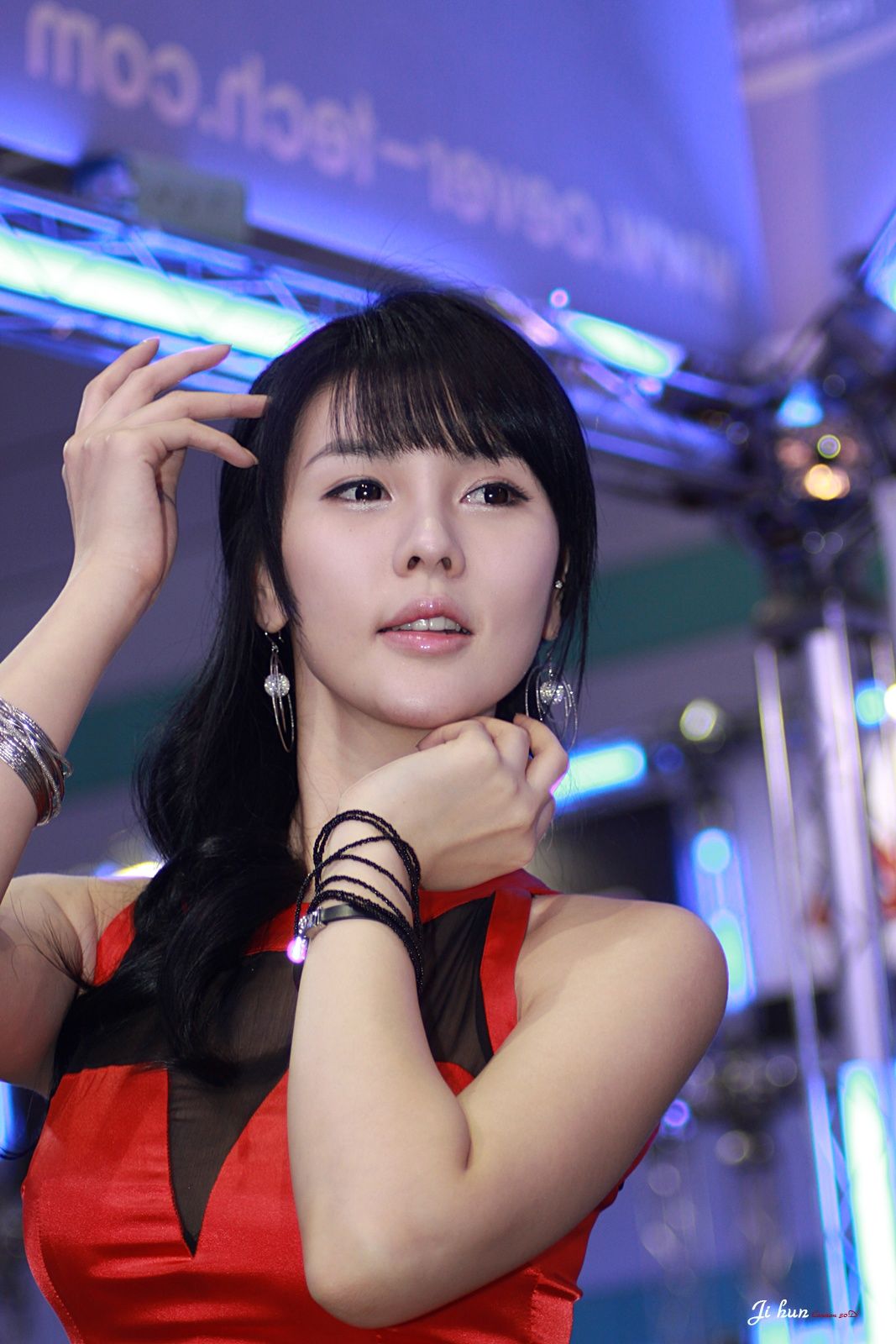 李智友 - 红裙制服车模-图46