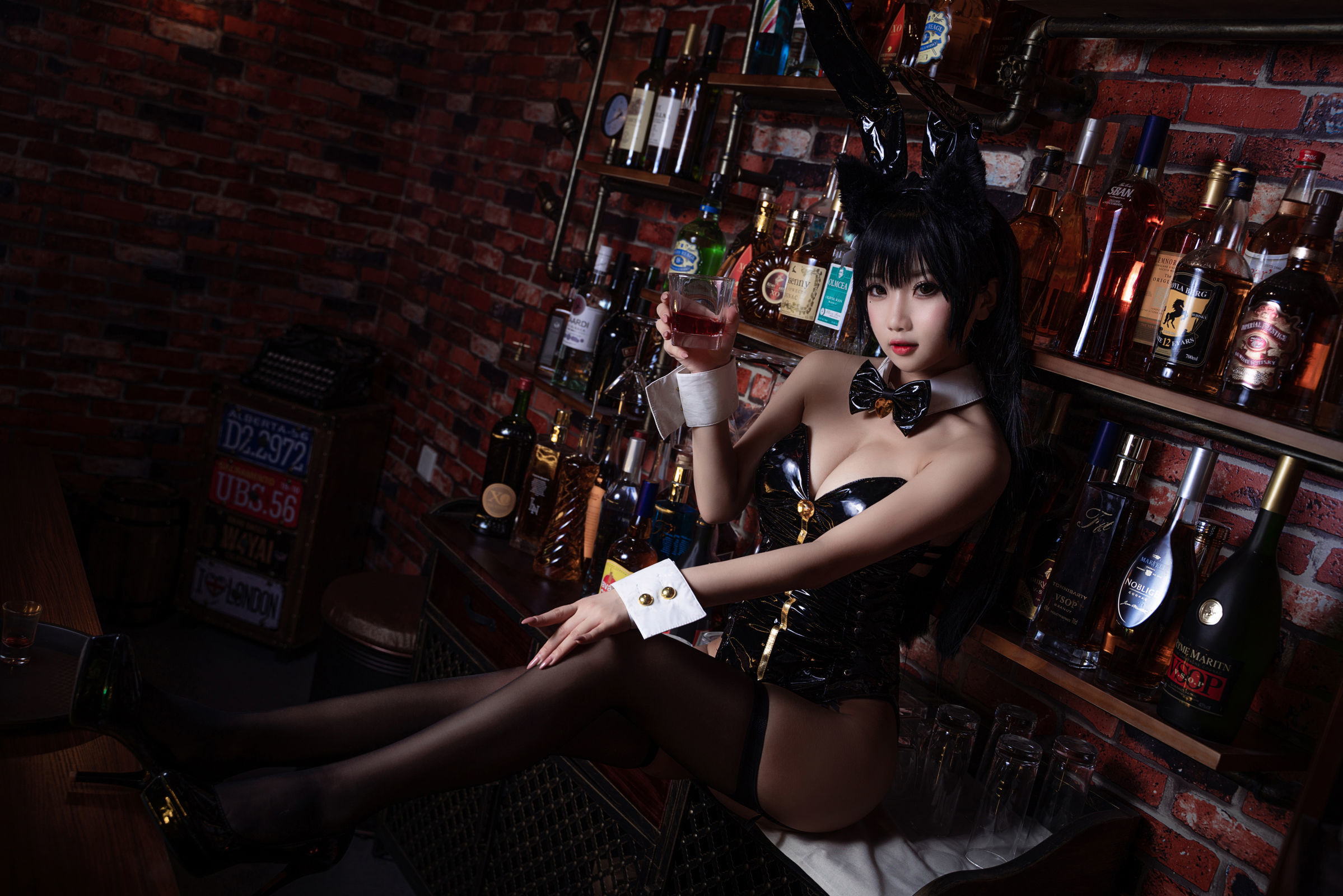 鬼畜瑶 - 黑色同人兔女郎-图5