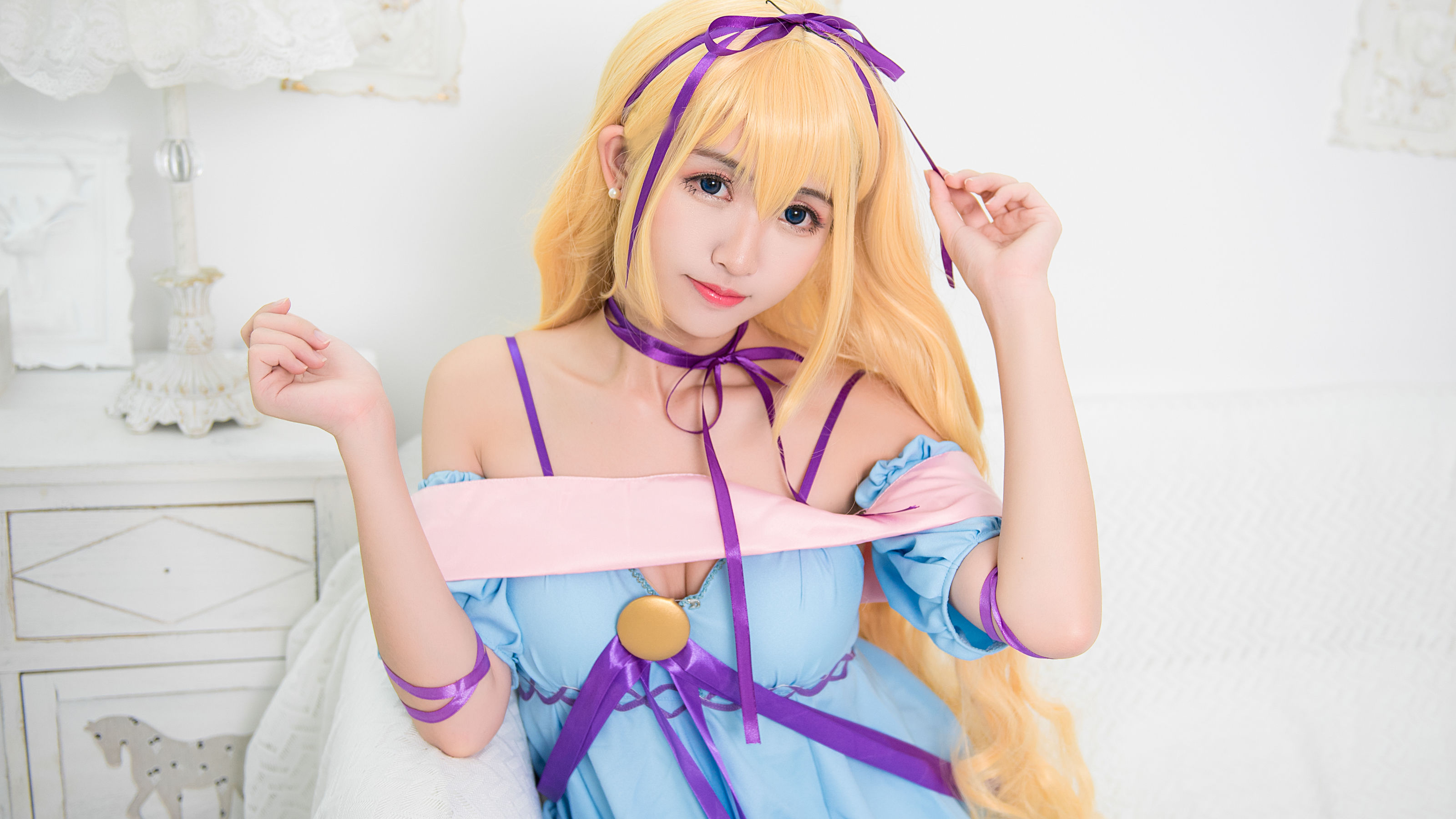 鳗鱼霏儿 - 性感吊带睡裙-图3