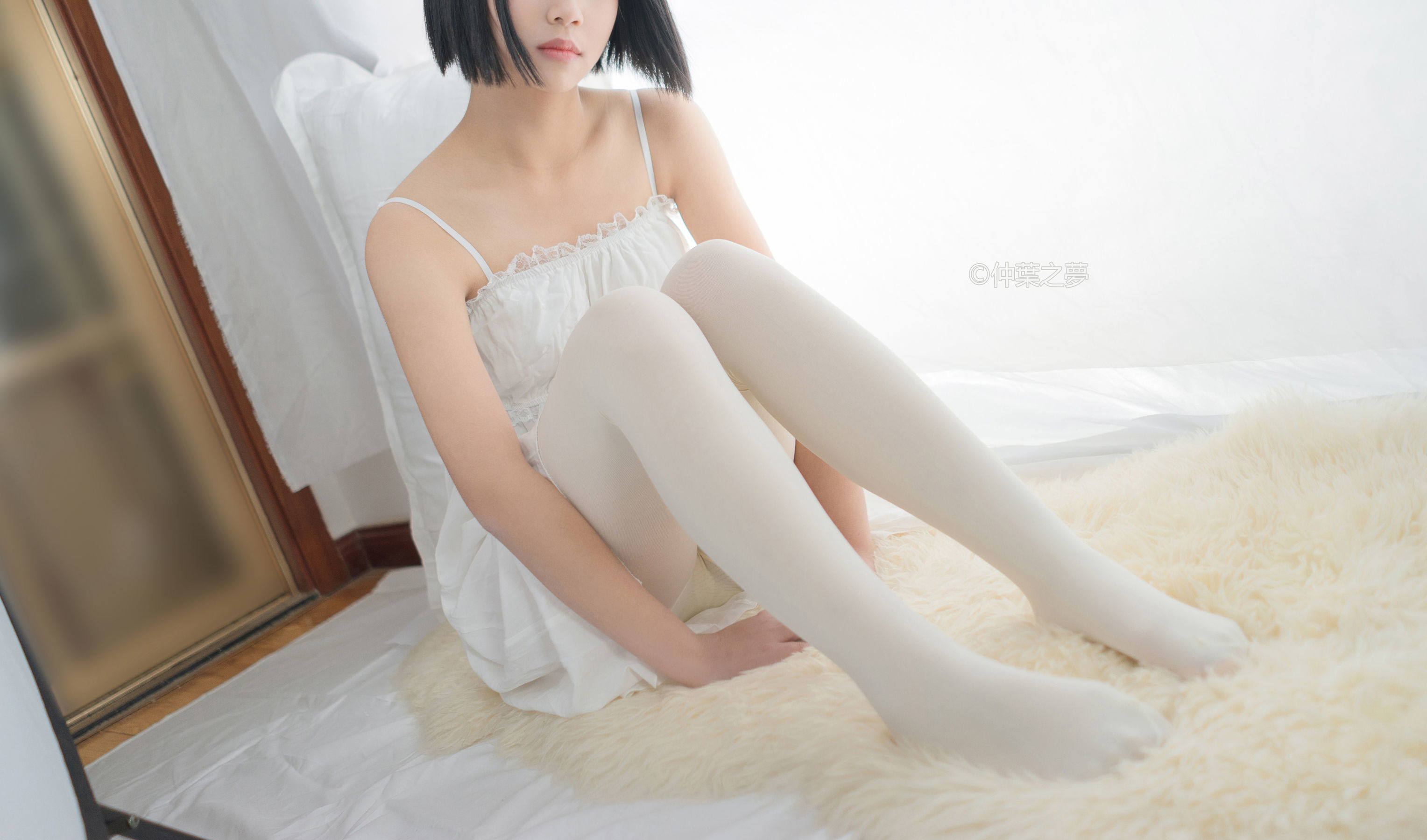 Grand.001  清纯白吊带裙-图43