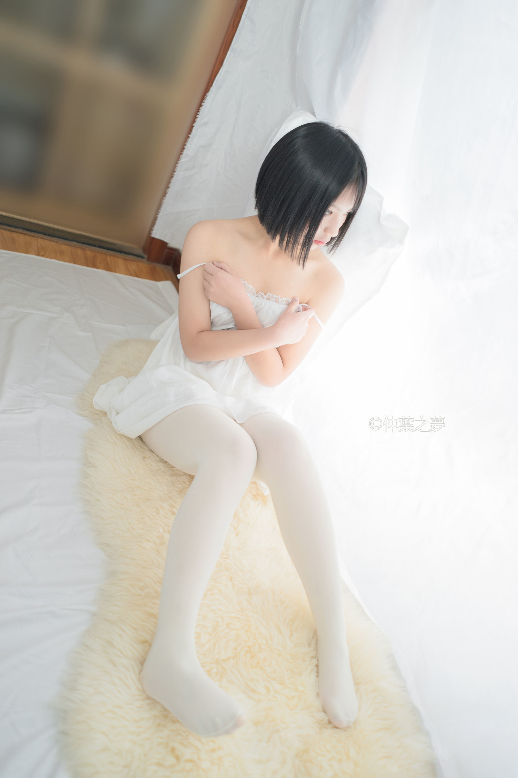 Grand.001  清纯白吊带裙-图63