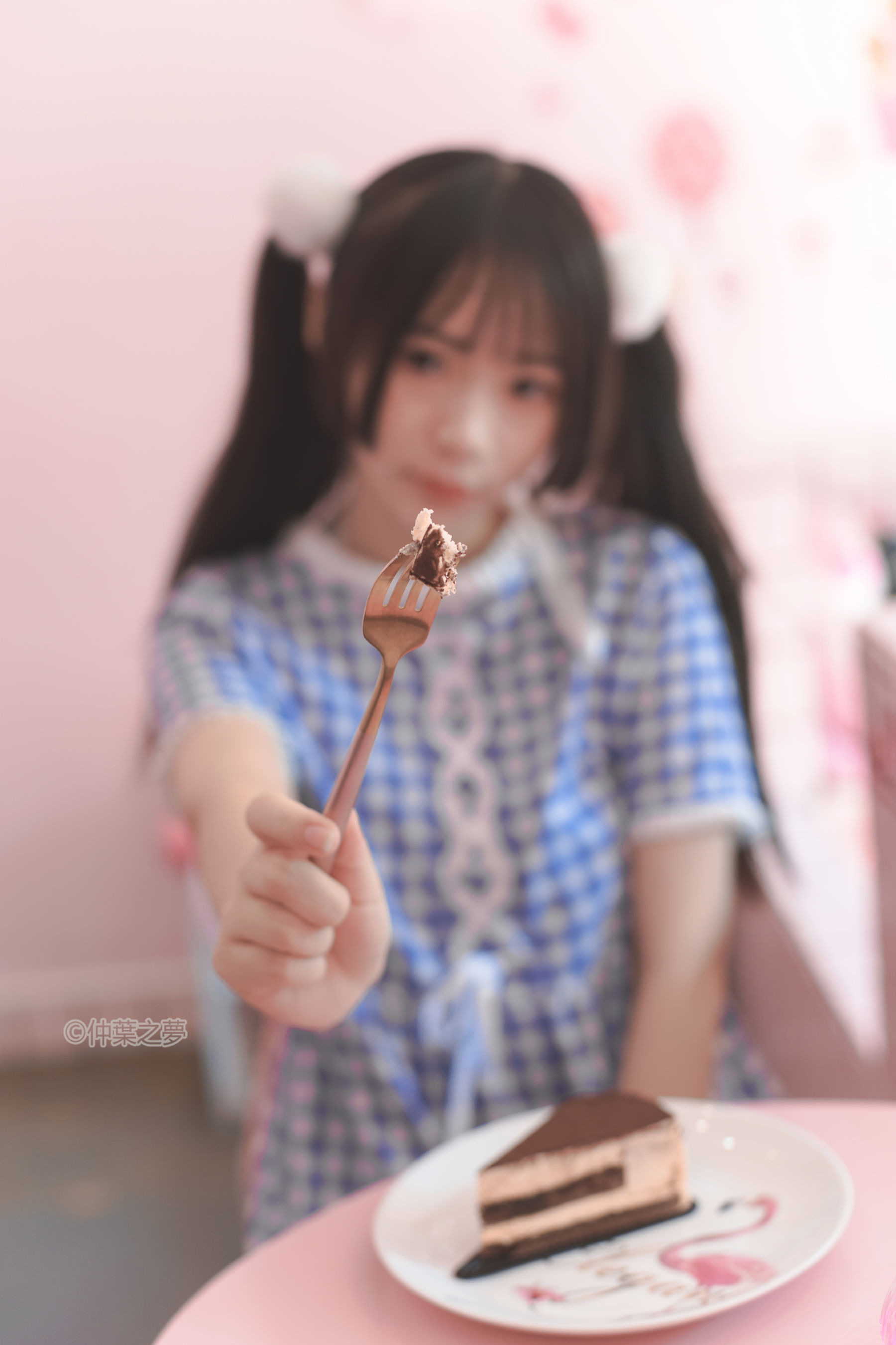 SPL.010  蓝白格子连衣裙-图49