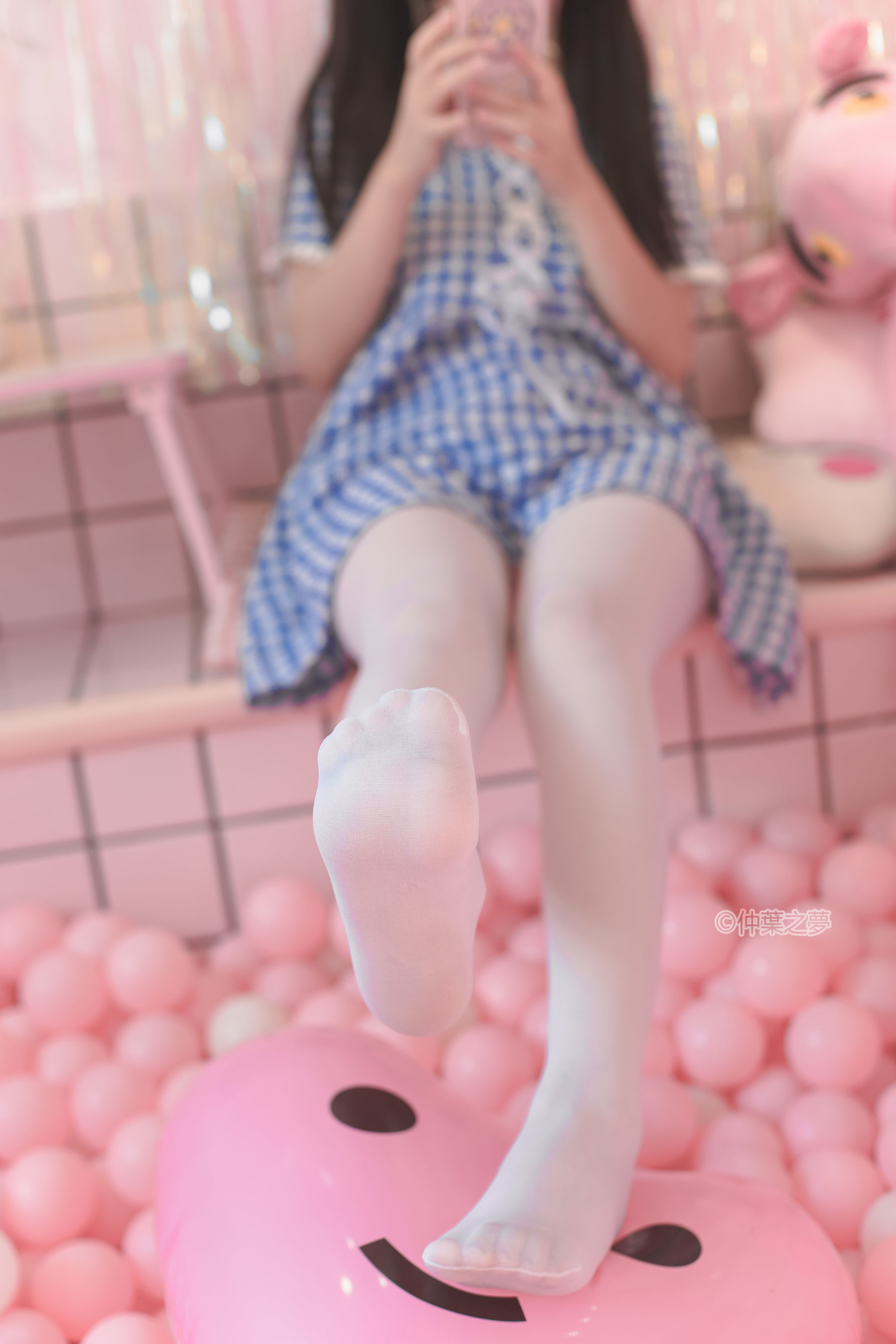 SPL.010  蓝白格子连衣裙-图52