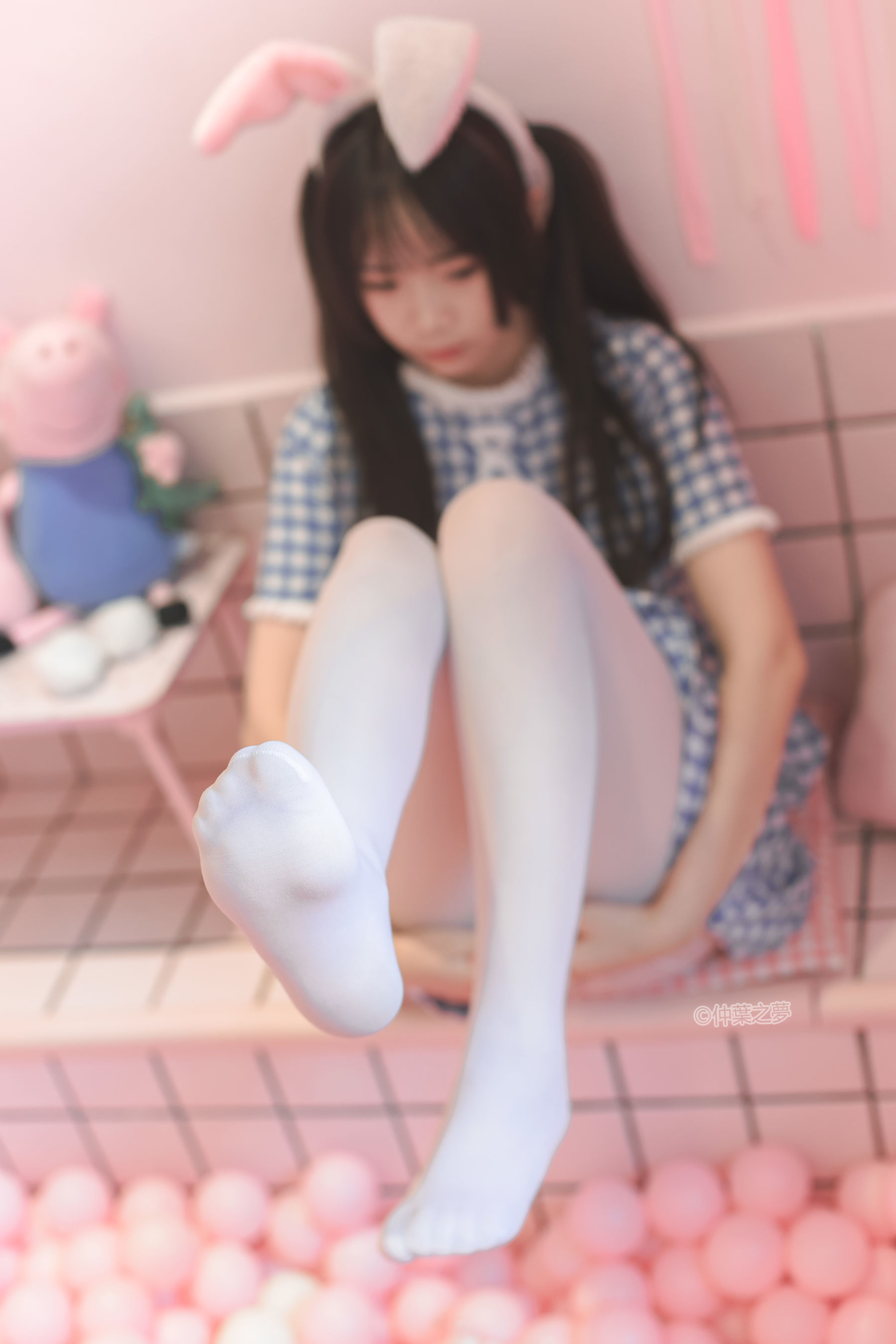 SPL.010  蓝白格子连衣裙-图65