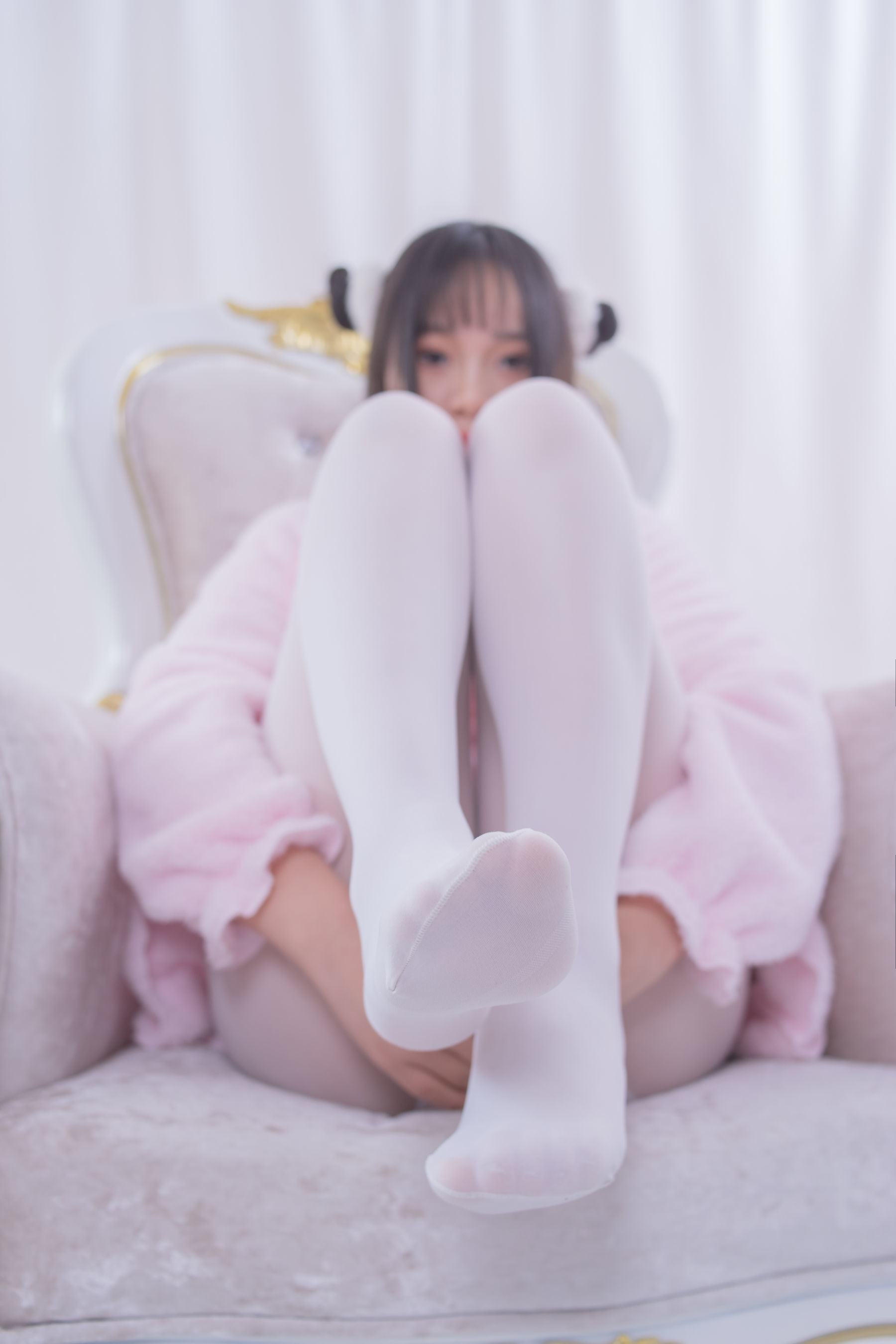 VOL.017  粉红毛茸茸睡衣白丝少女-图11