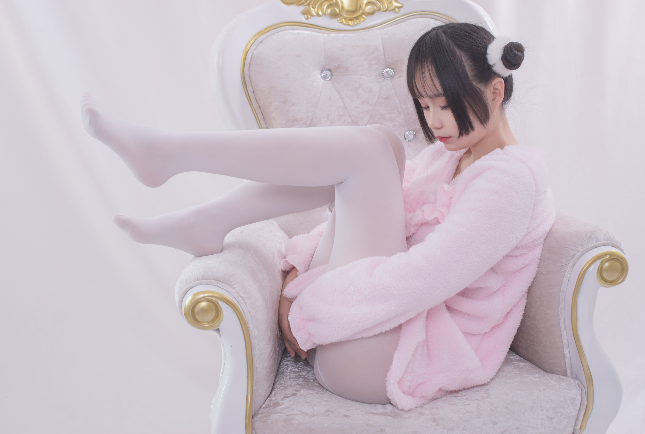 VOL.017  粉红毛茸茸睡衣白丝少女-图22