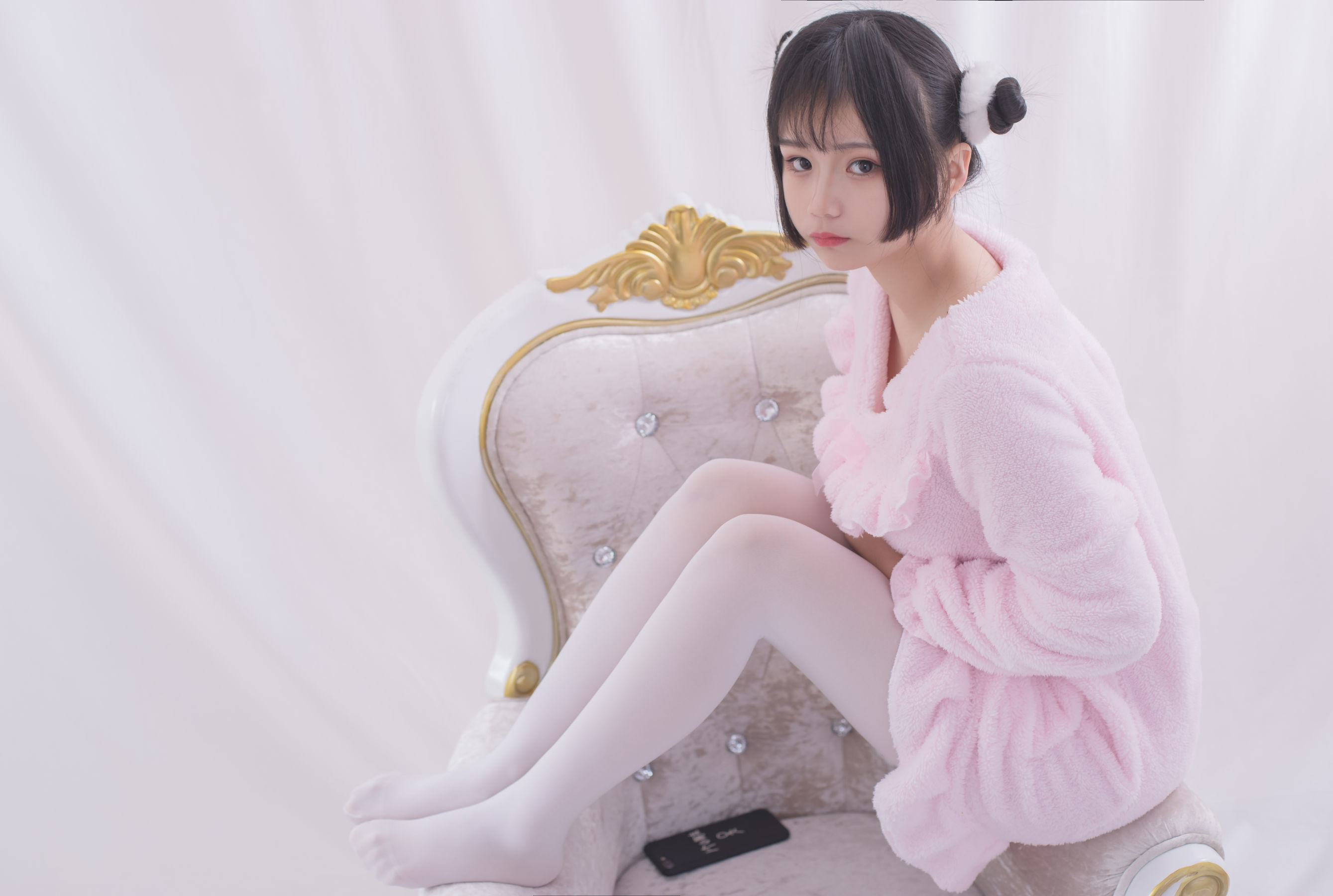 VOL.017  粉红毛茸茸睡衣白丝少女-图23