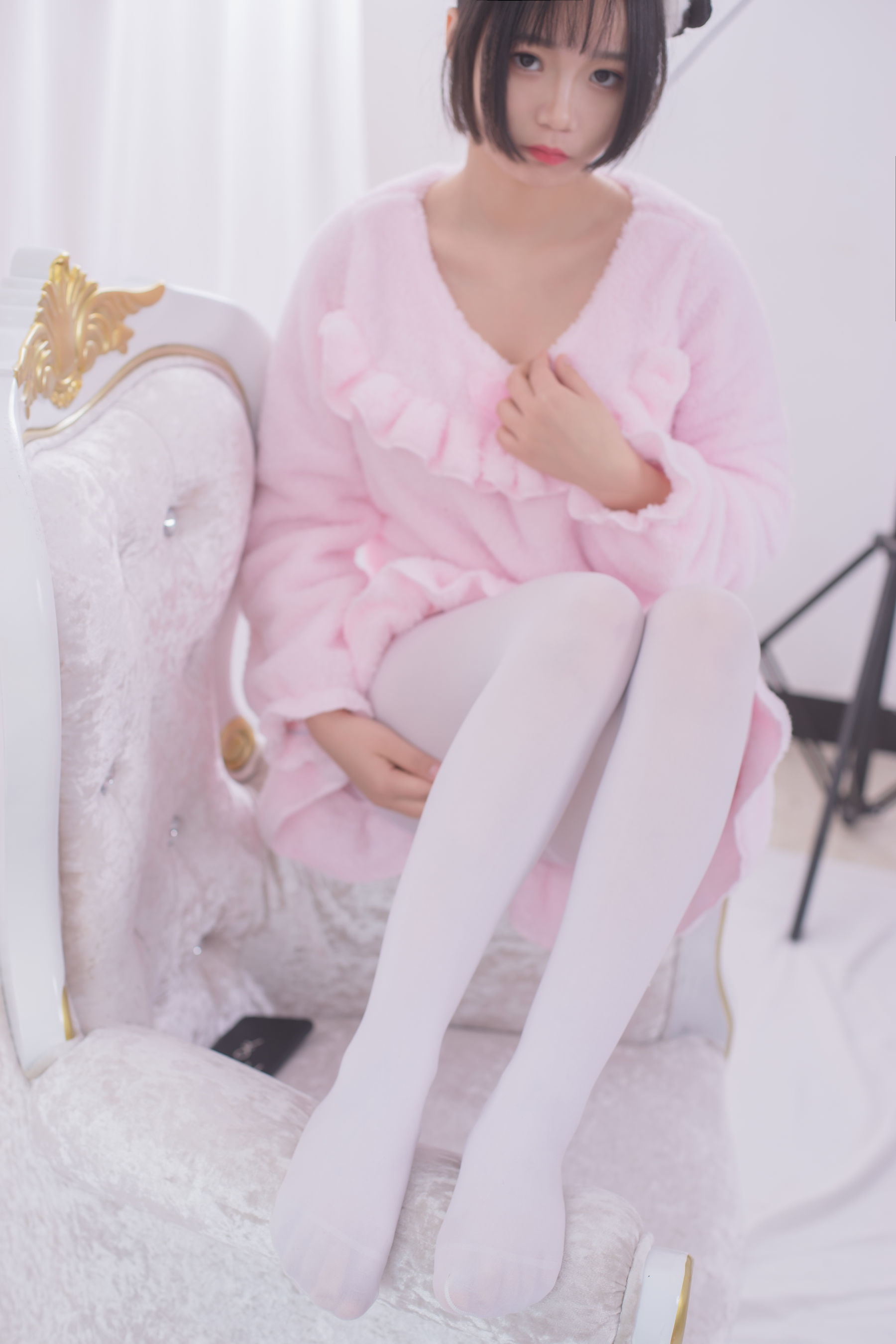 VOL.017  粉红毛茸茸睡衣白丝少女-图28