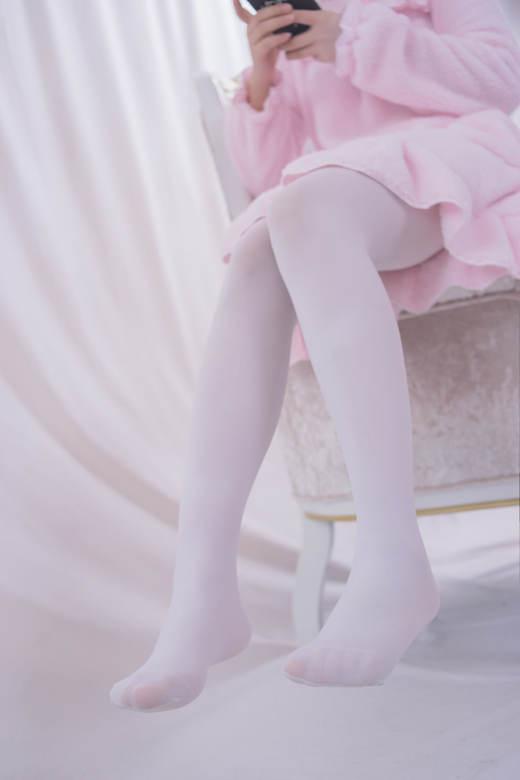 VOL.017  粉红毛茸茸睡衣白丝少女-图29