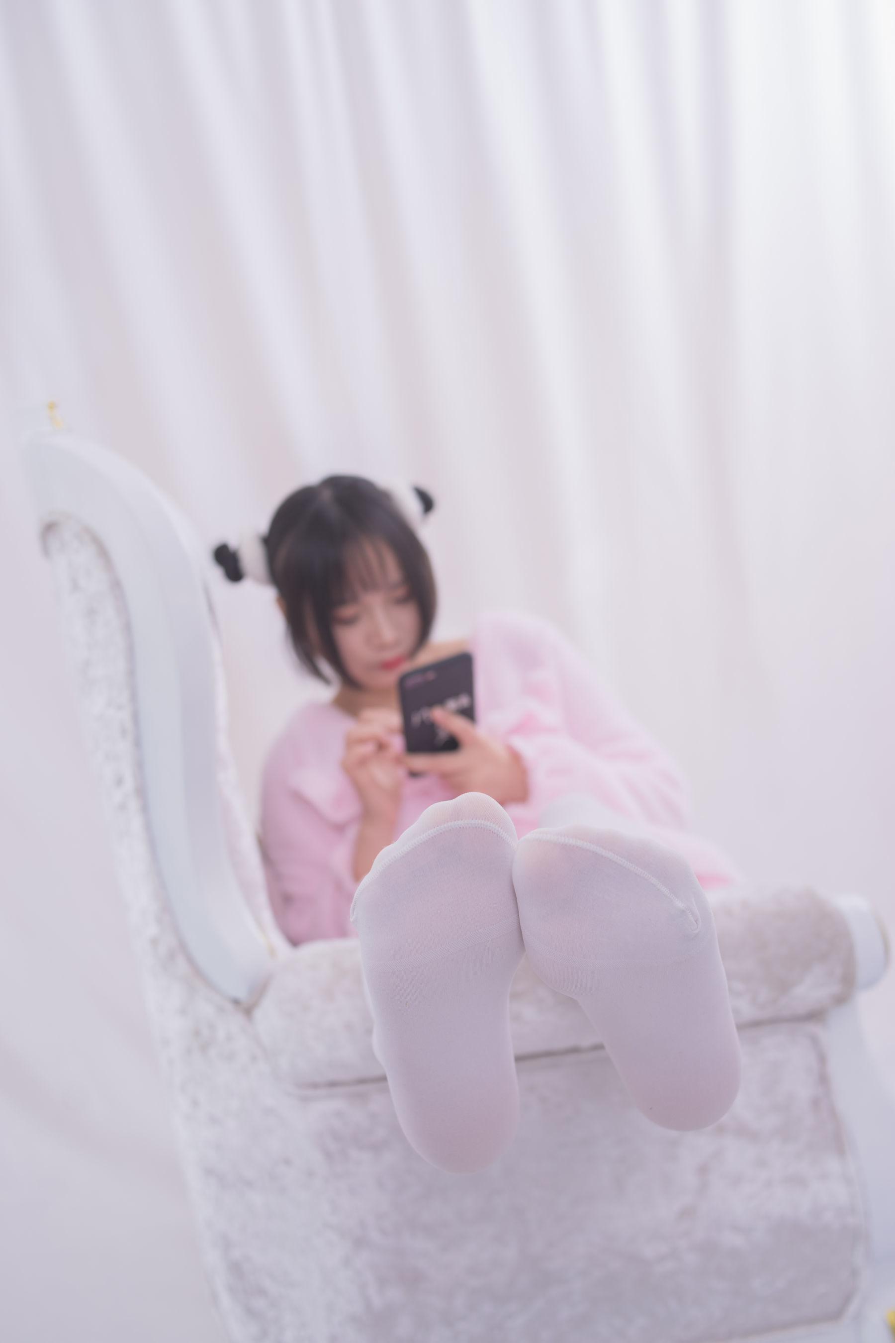 VOL.017  粉红毛茸茸睡衣白丝少女-图30