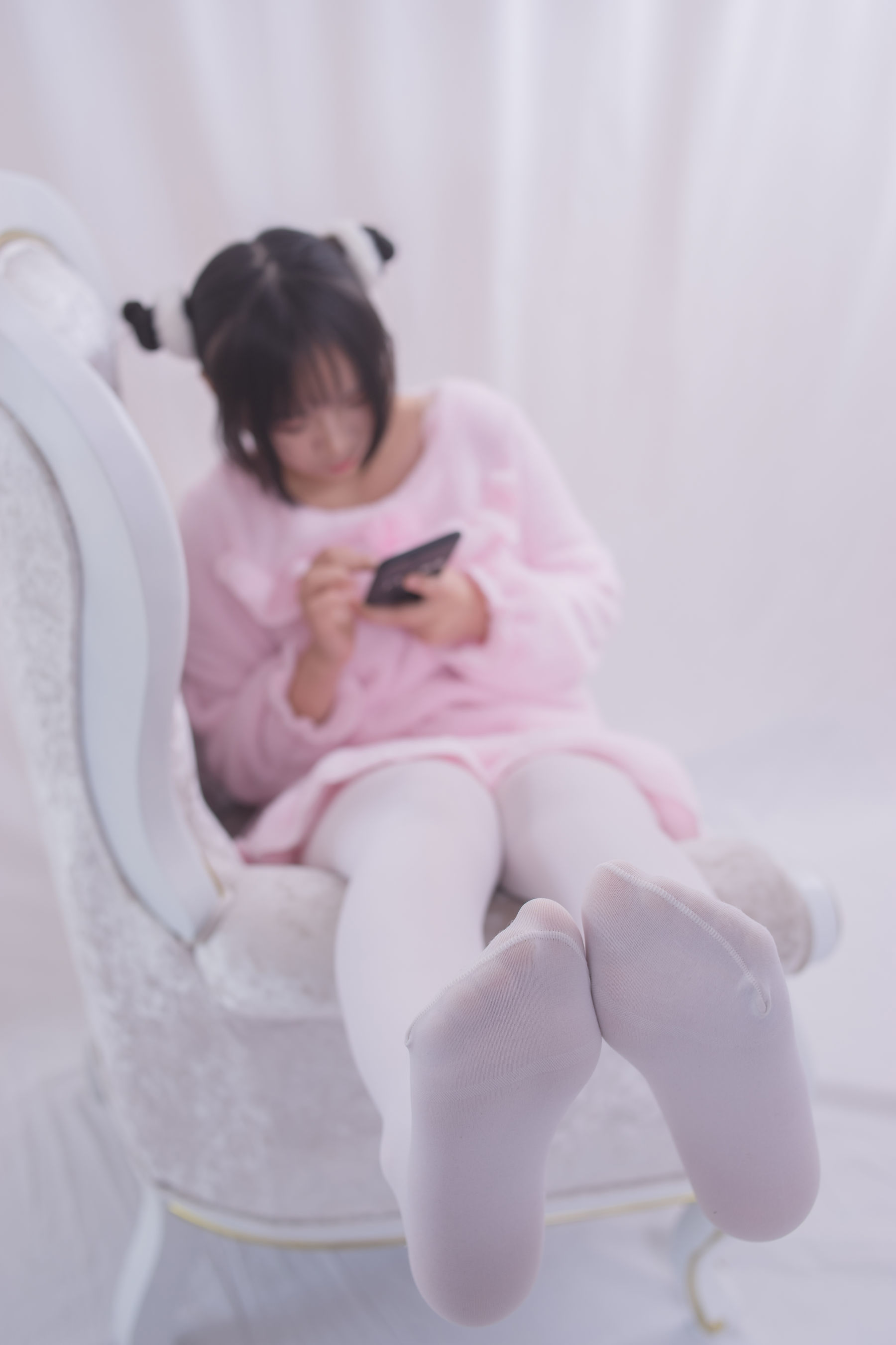 VOL.017  粉红毛茸茸睡衣白丝少女-图31