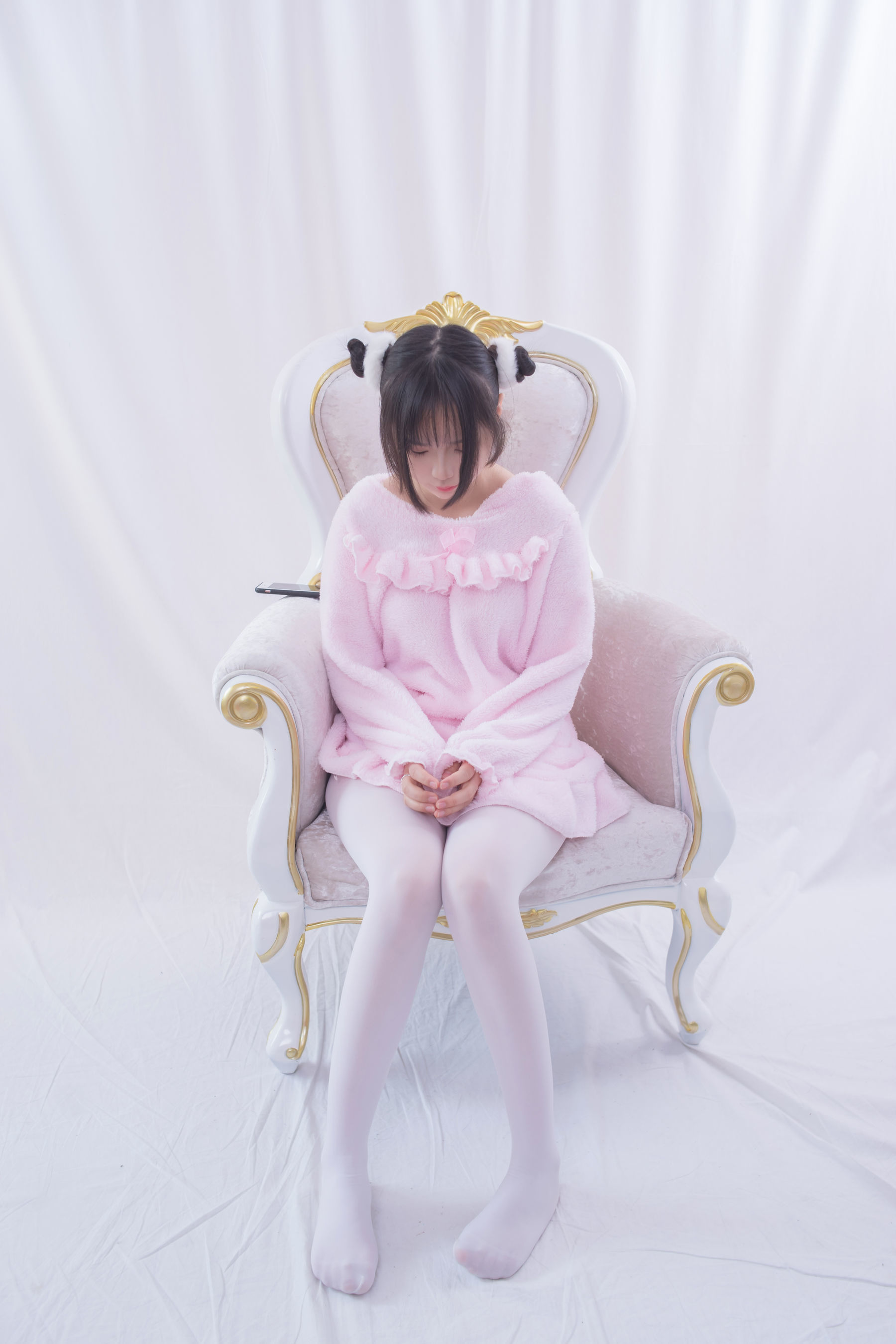 VOL.017  粉红毛茸茸睡衣白丝少女-图3
