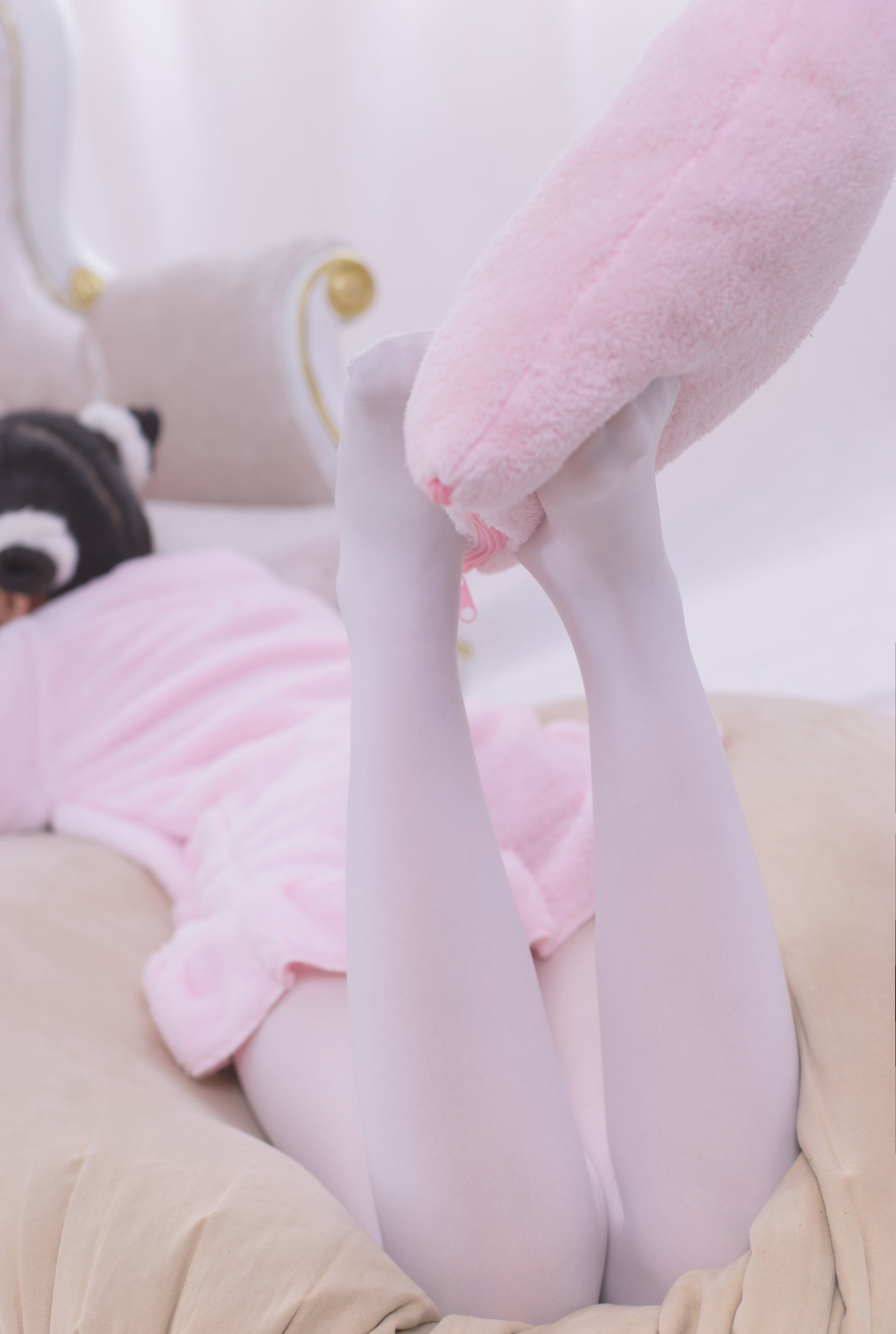 VOL.017  粉红毛茸茸睡衣白丝少女-图57