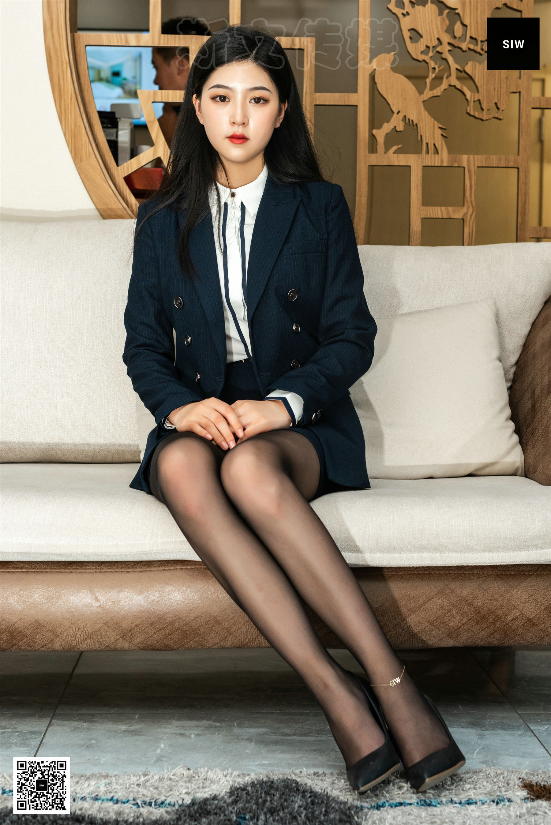 小谈 公司白领衬衣短裙西装制服三件套-图17