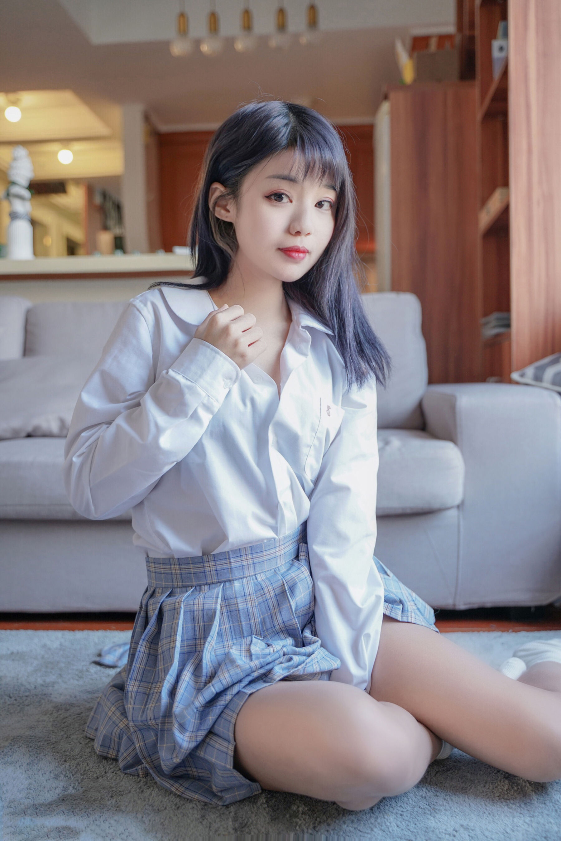 VOL.047 裸腿制服裙-图10