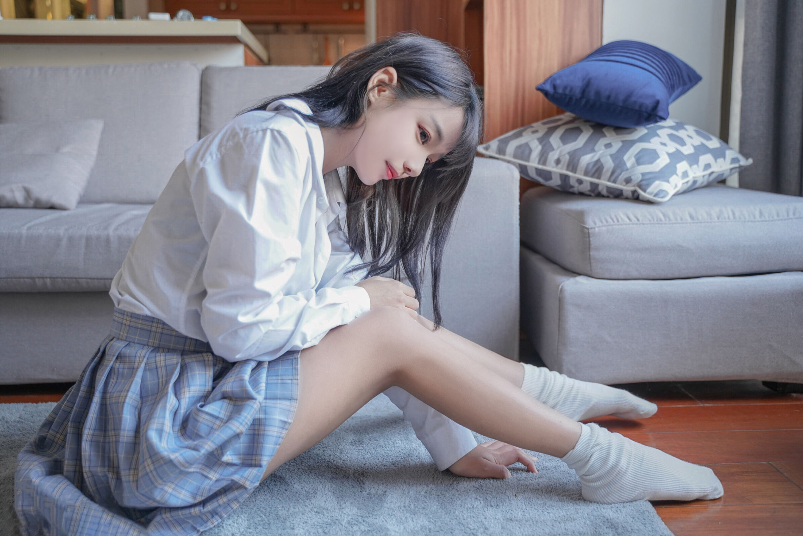 VOL.047 裸腿制服裙-图19