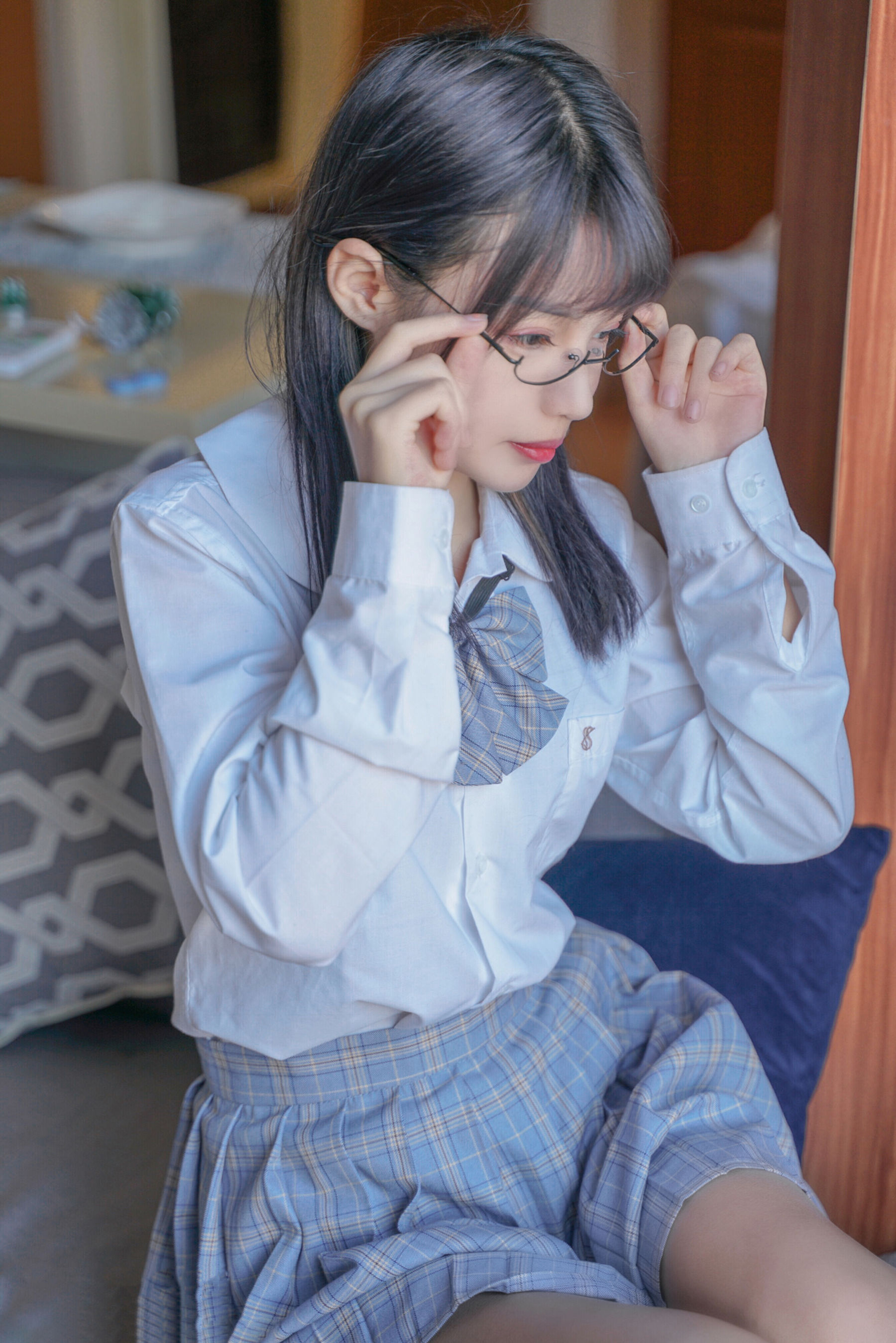 VOL.047 裸腿制服裙-图36