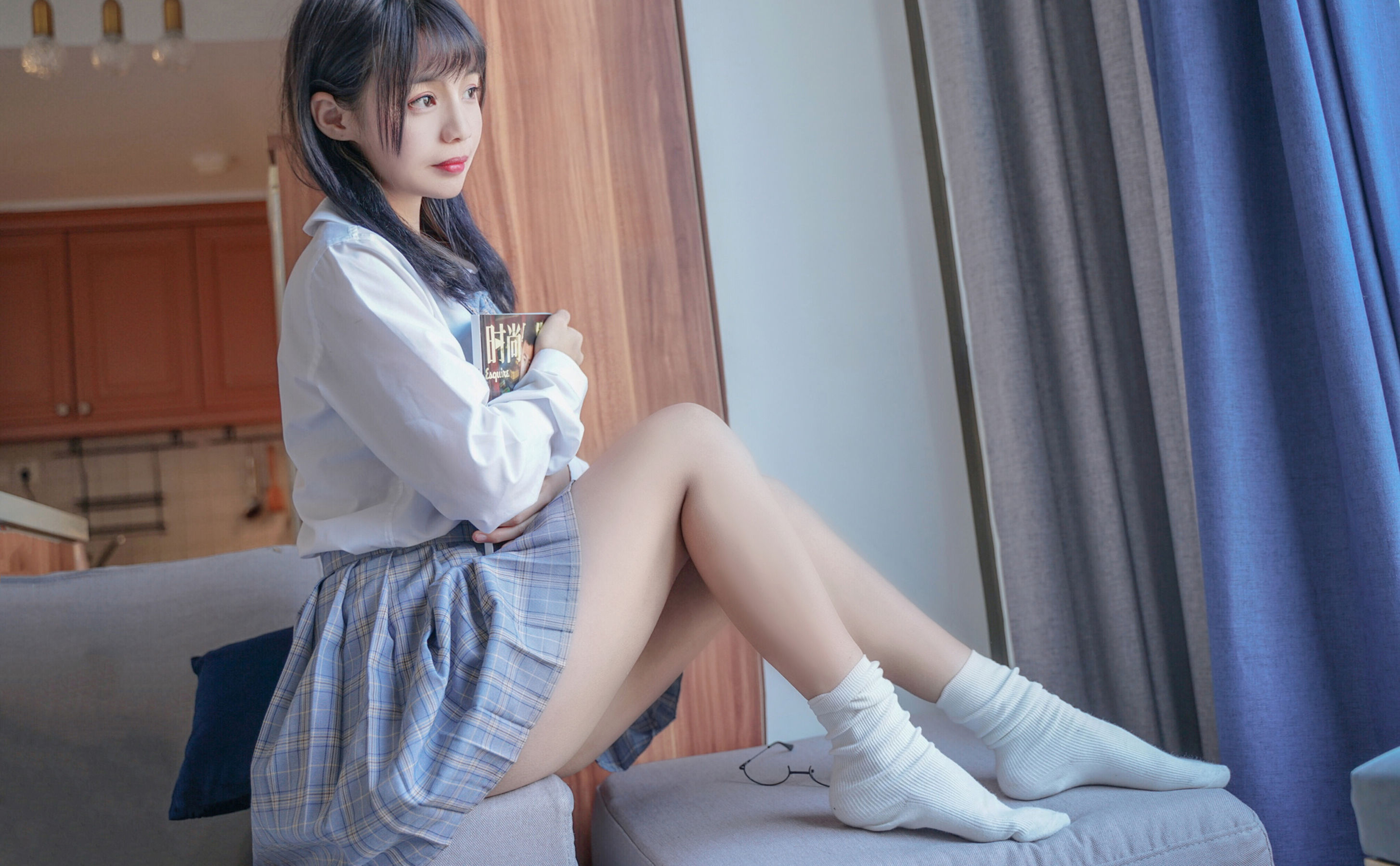 VOL.047 裸腿制服裙-图39